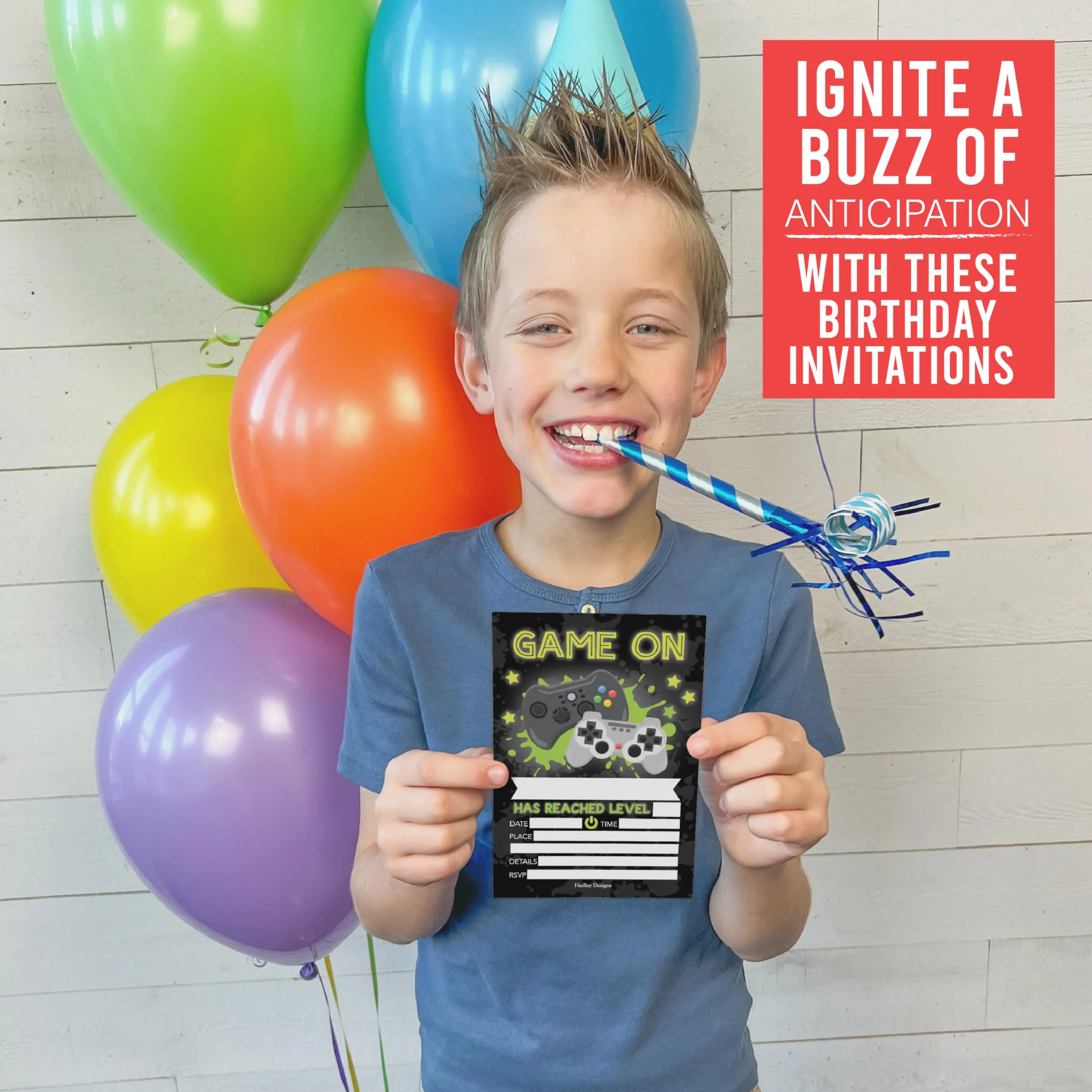 30 Kids Party Invitations – Fun Birthday Invitations with Envelopes – Complete Set for Boys & Girls - Image 5