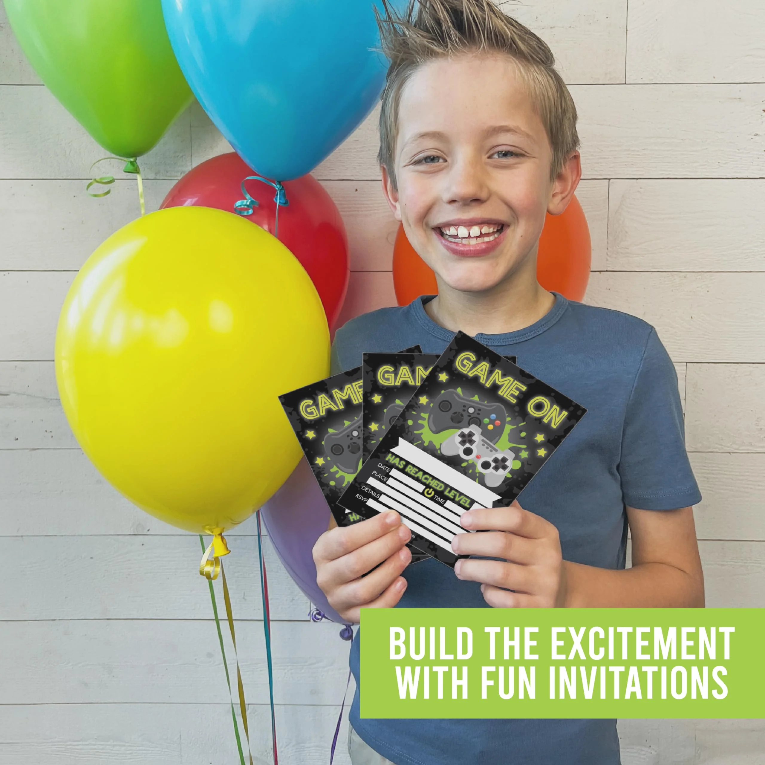 30 Kids Party Invitations – Fun Birthday Invitations with Envelopes – Complete Set for Boys & Girls - Image 7