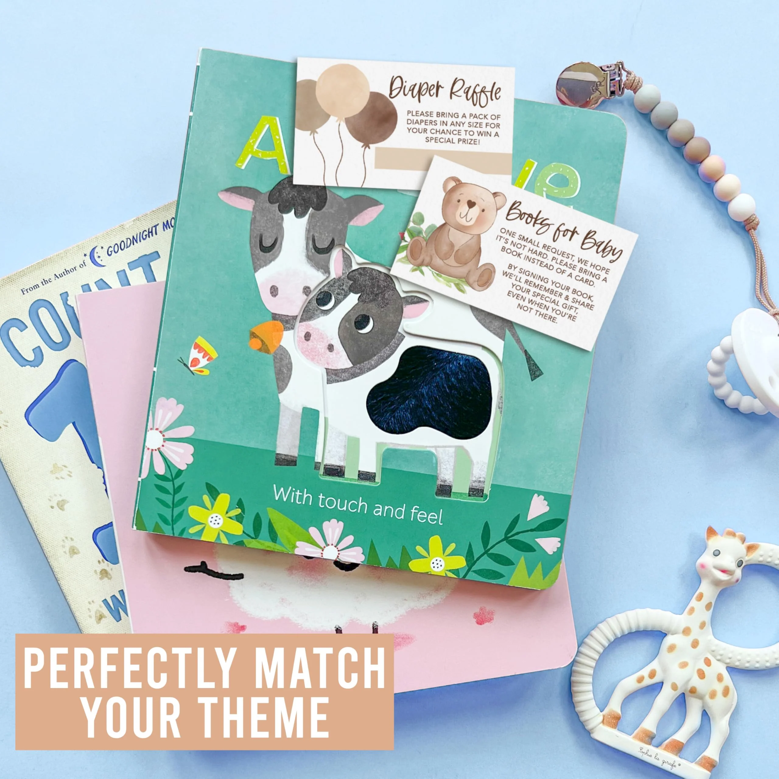 40 Baby Shower Invitations for Boy – Includes Diaper Raffle, Book Request Cards & Envelopes – Complete Set - Image 5