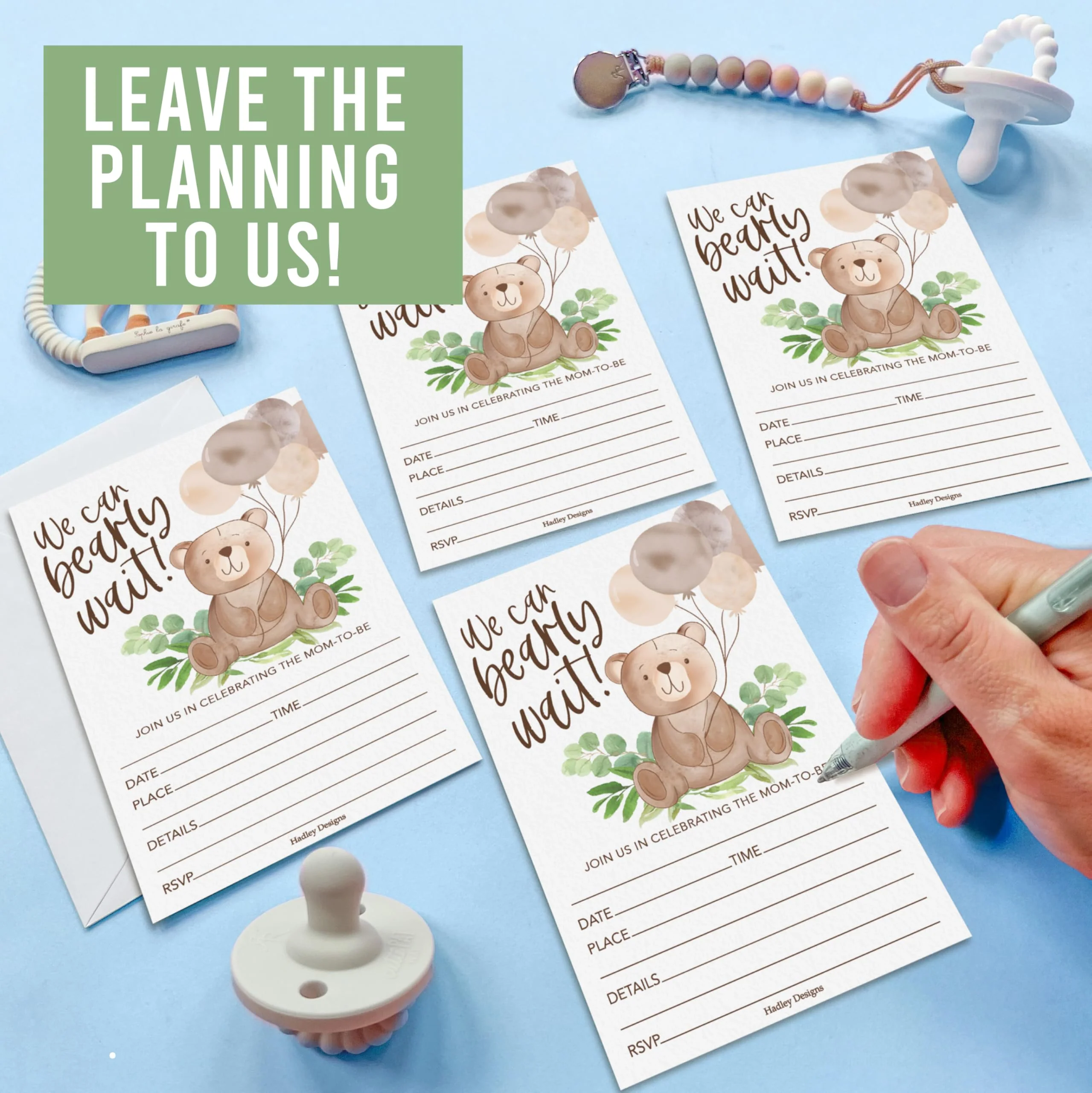 40 Baby Shower Invitations for Boy – Includes Diaper Raffle, Book Request Cards & Envelopes – Complete Set - Image 9