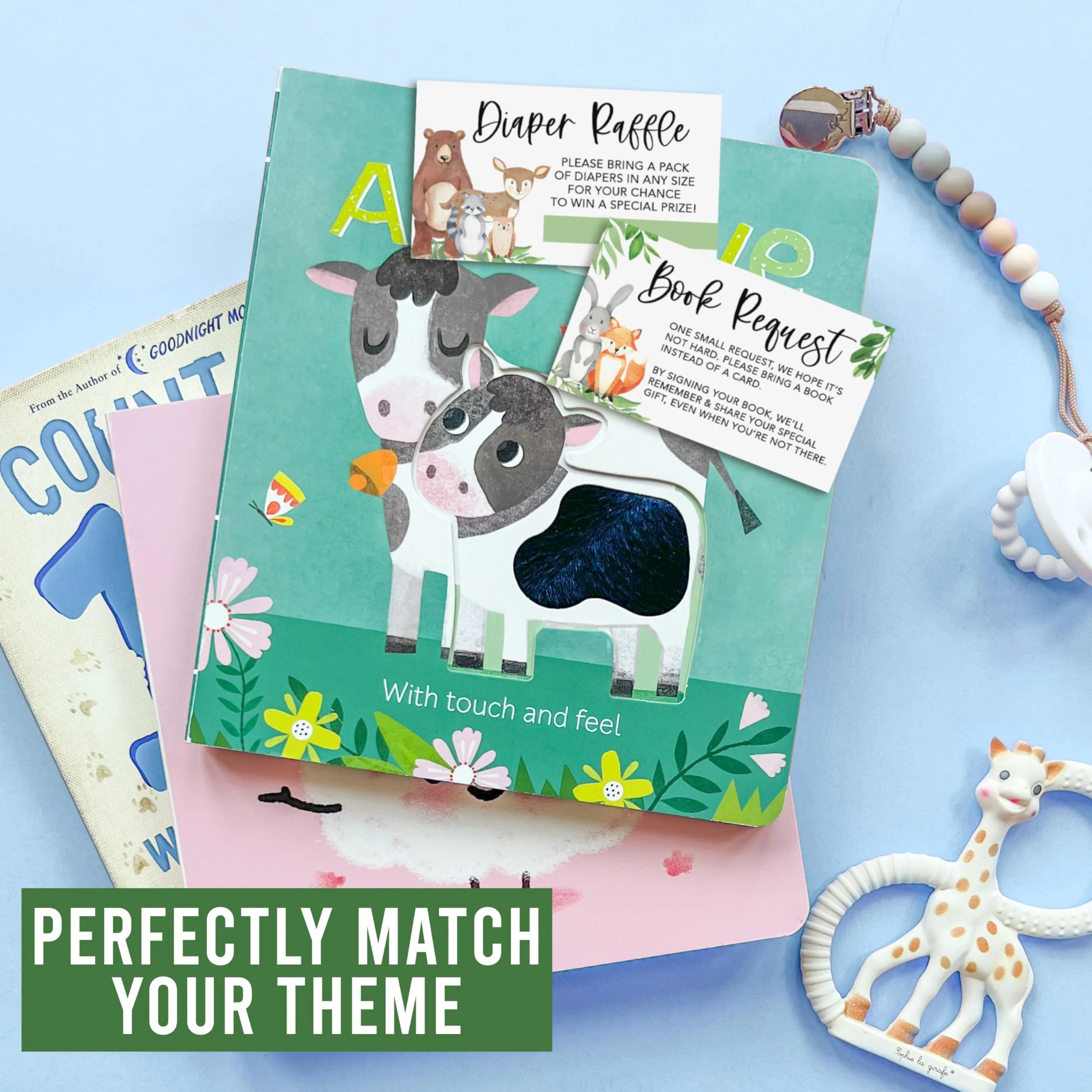 40 Baby Shower Invitations for Boy – Includes Diaper Raffle, Book Request Cards & Envelopes – Complete Set - Image 5