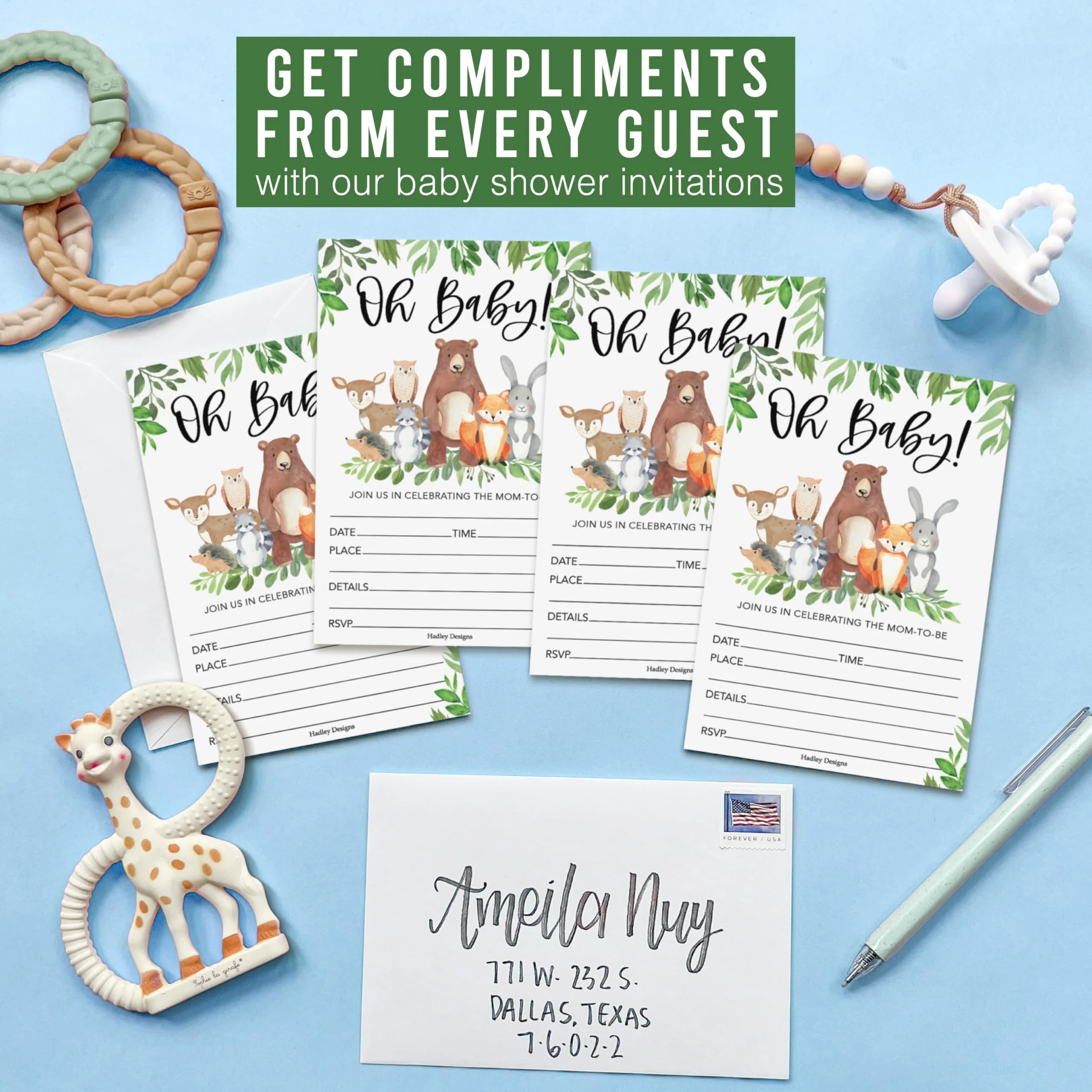 40 Baby Shower Invitations for Boy – Includes Diaper Raffle, Book Request Cards & Envelopes – Complete Set - Image 8
