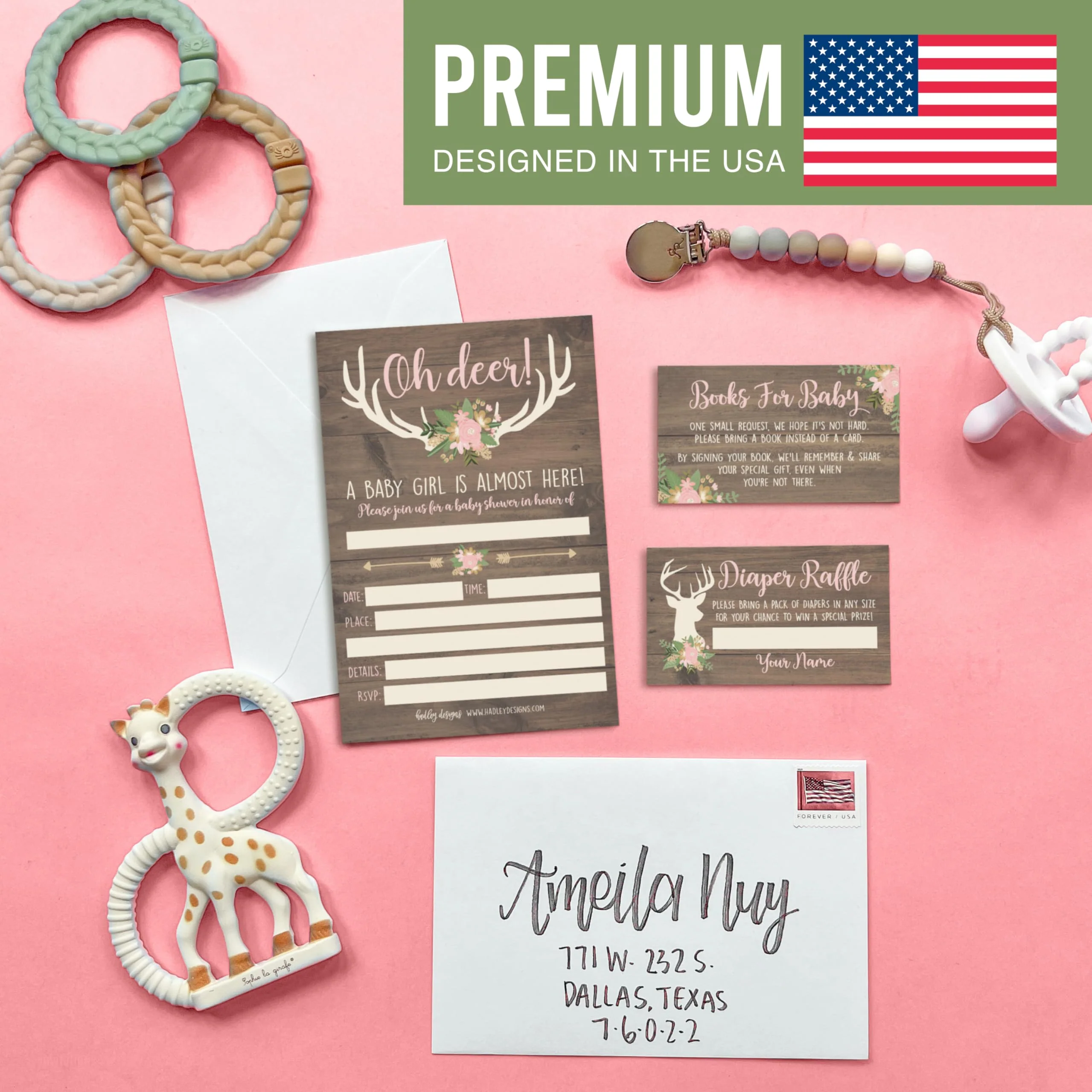 40 Baby Shower Invitations for Boy – Includes Diaper Raffle, Book Request Cards & Envelopes – Complete Set - Image 3