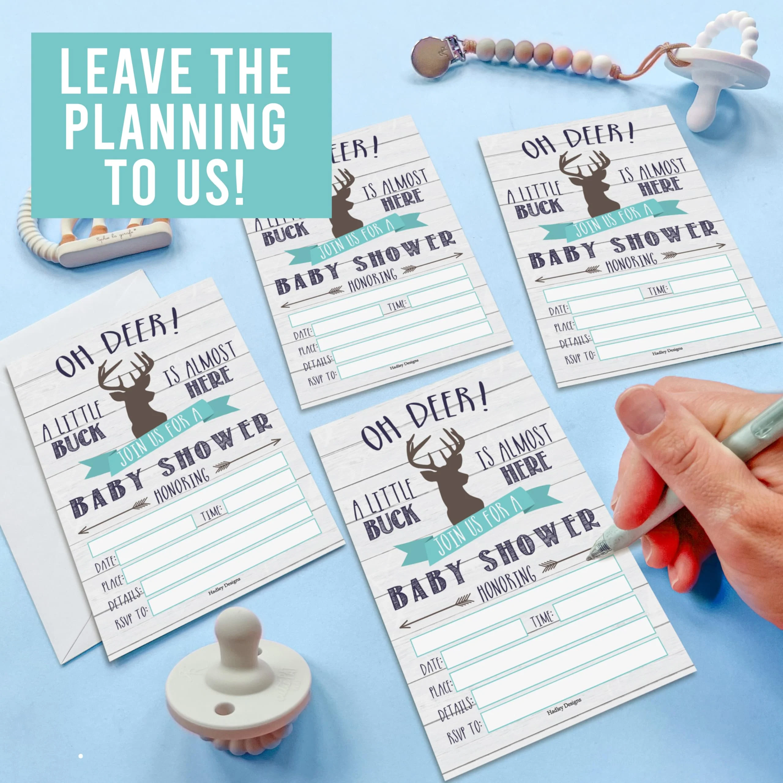 40 Baby Shower Invitations for Boy – Includes Diaper Raffle, Book Request Cards & Envelopes – Complete Set - Image 9