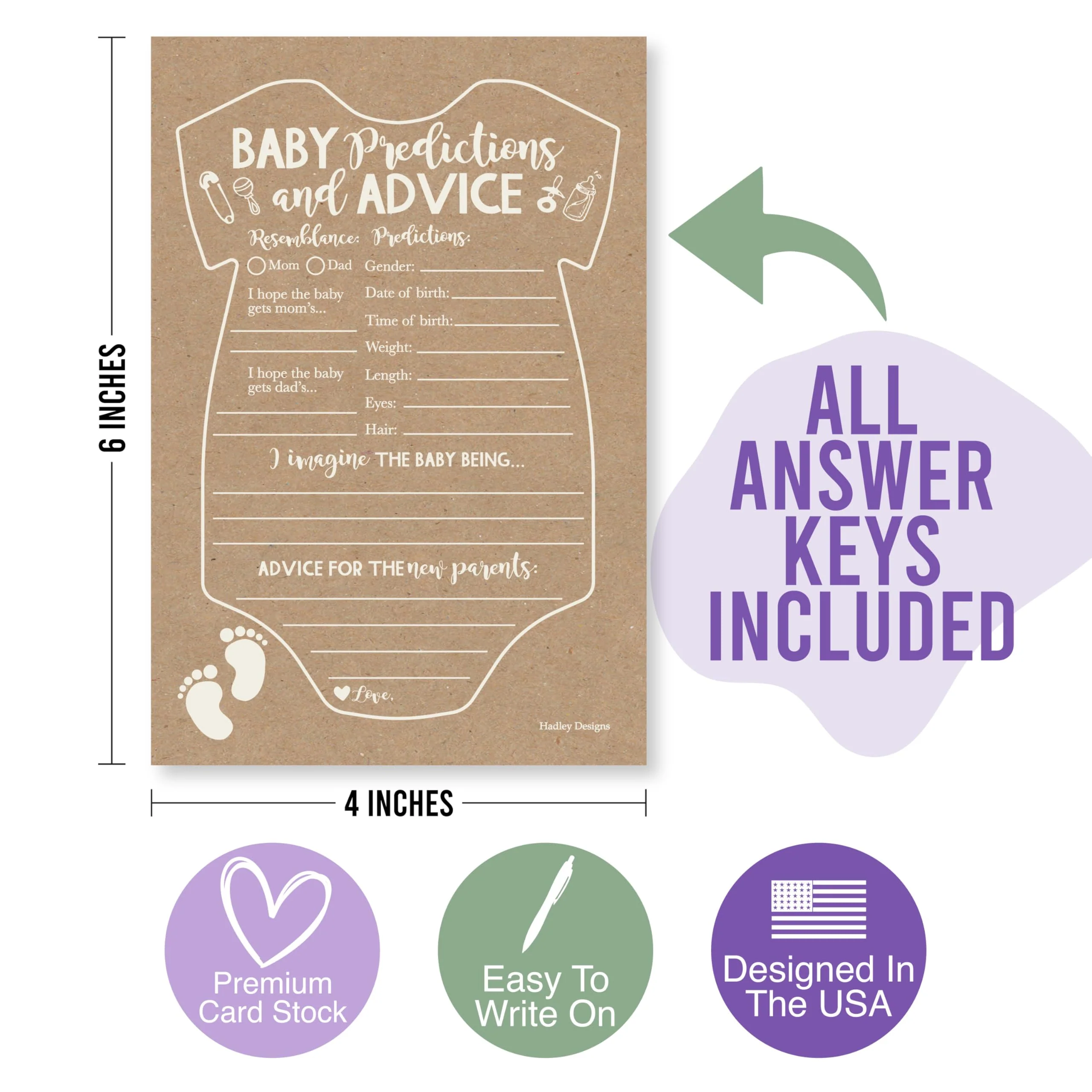 50 Baby Shower Games for Guests – Predictions & Advice Cards, Word Scramble – Different Themes for Boys & Girls - Image 5