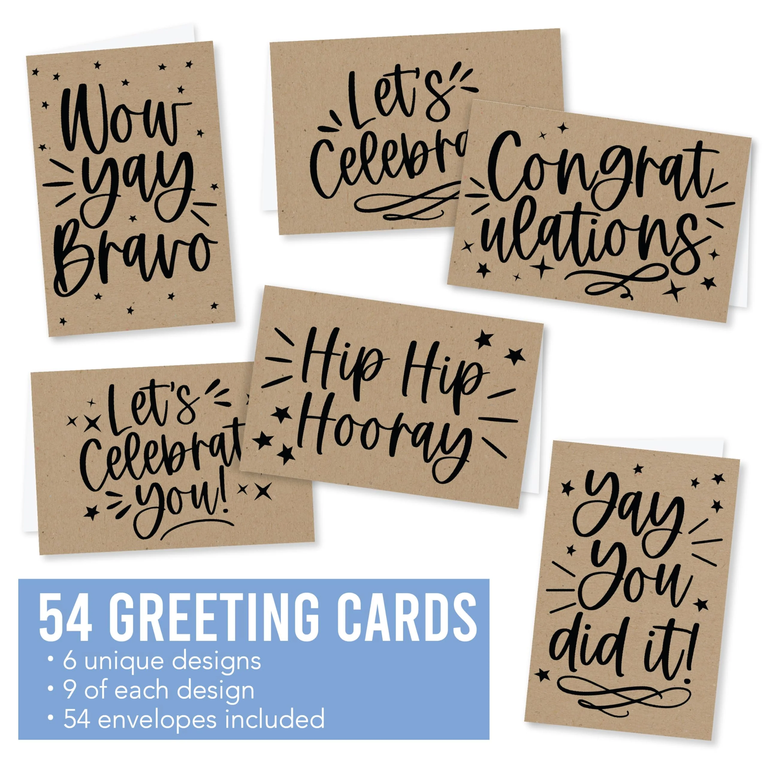 54 Graduation Cards with Envelopes – Congrats Cards for 2026 Grads – Blank Notecards for Kindergarten, Middle School & College - Image 3