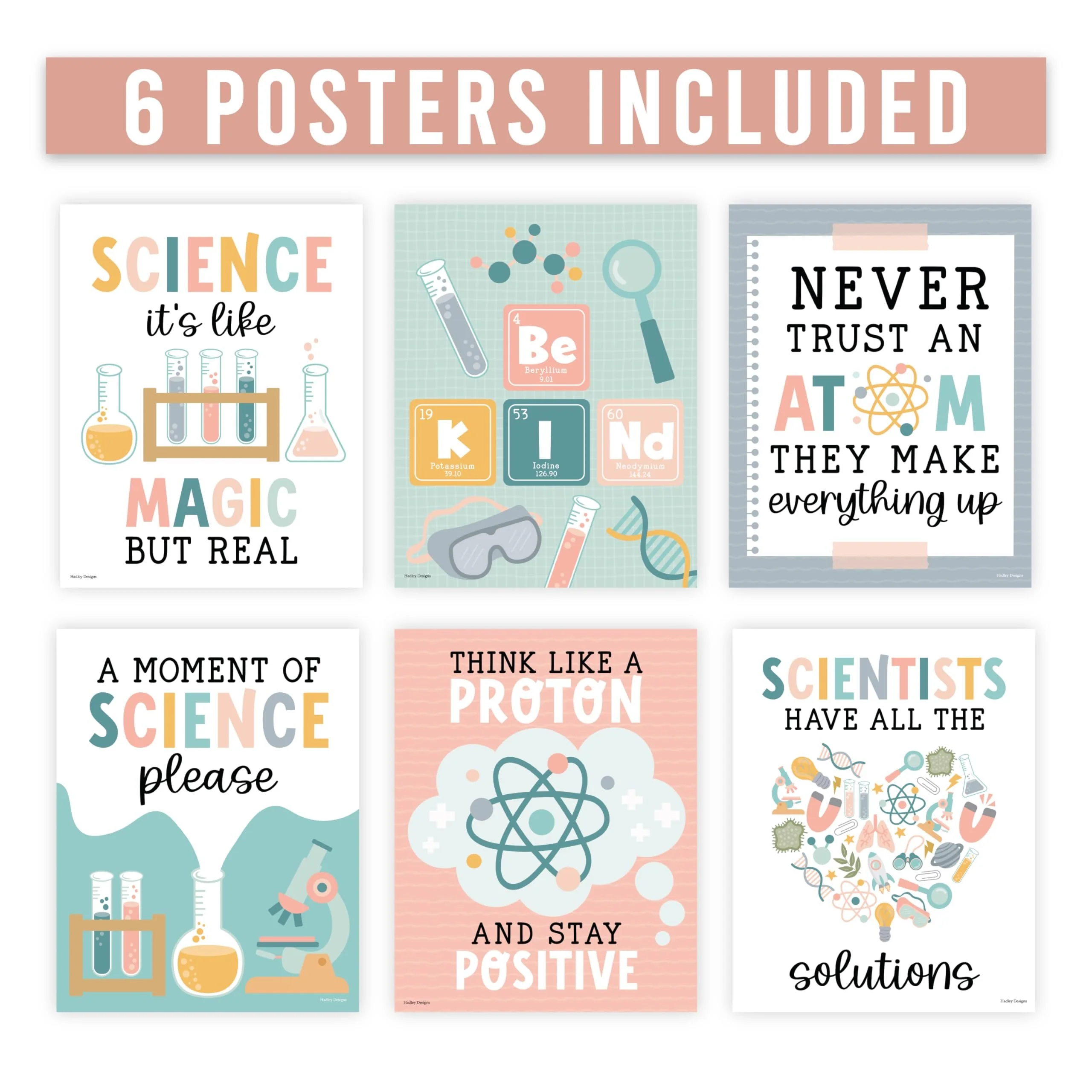 Motivational Science Posters, Boho Pack of 6 - Image 5