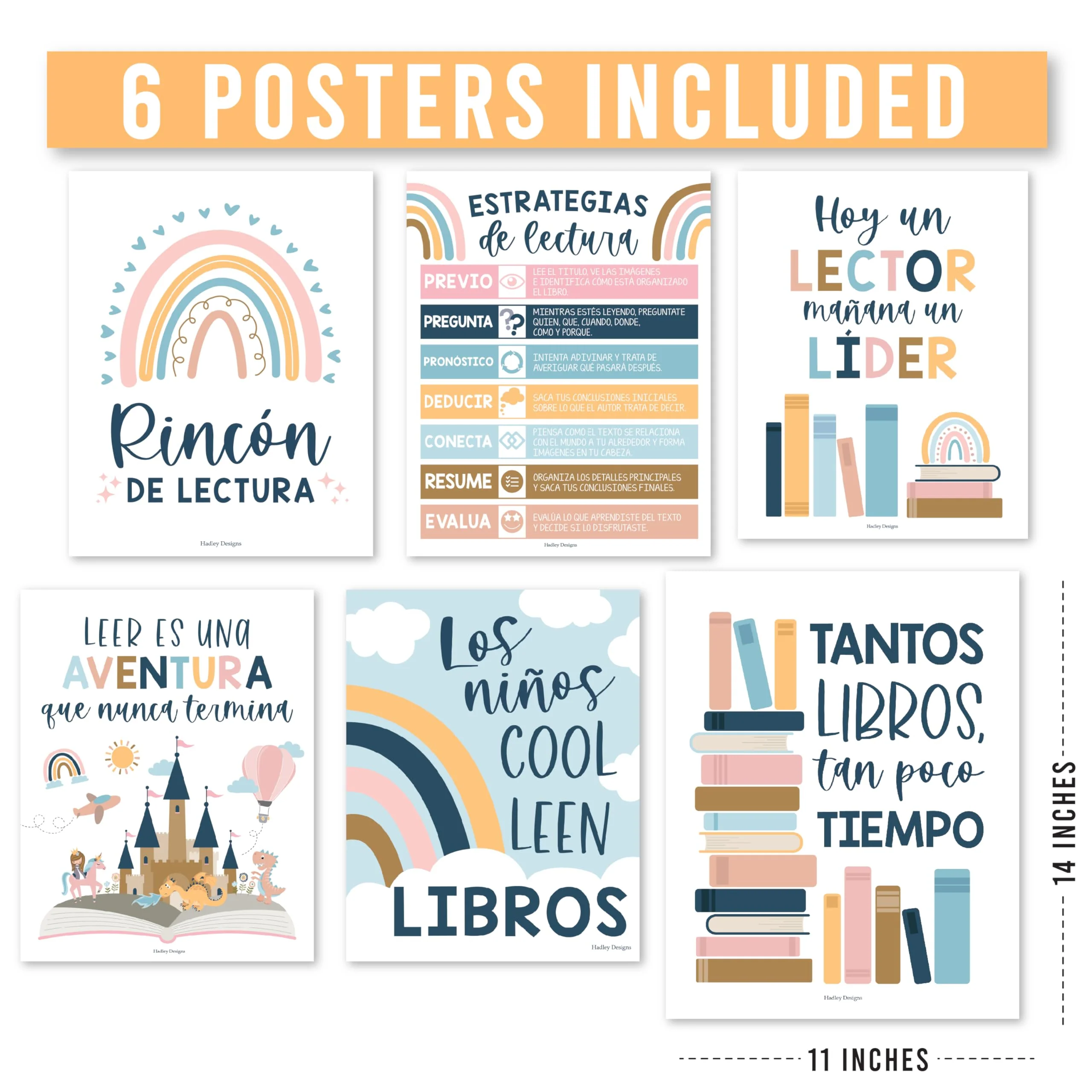 Spanish Reading Motivation, Boho Pack of 6 - Image 4