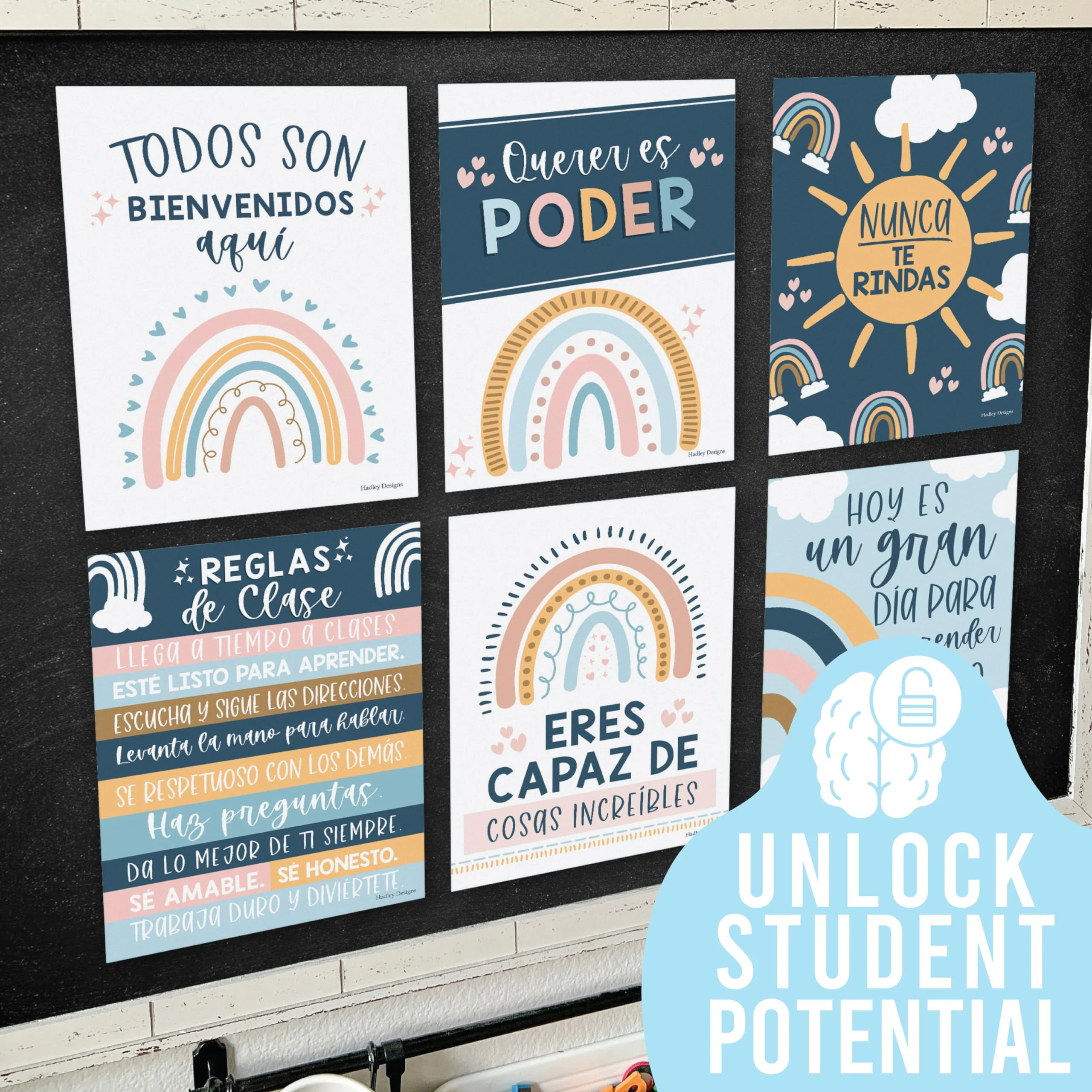 Spanish Motivational Posters, Boho Pack of 6 - Image 5