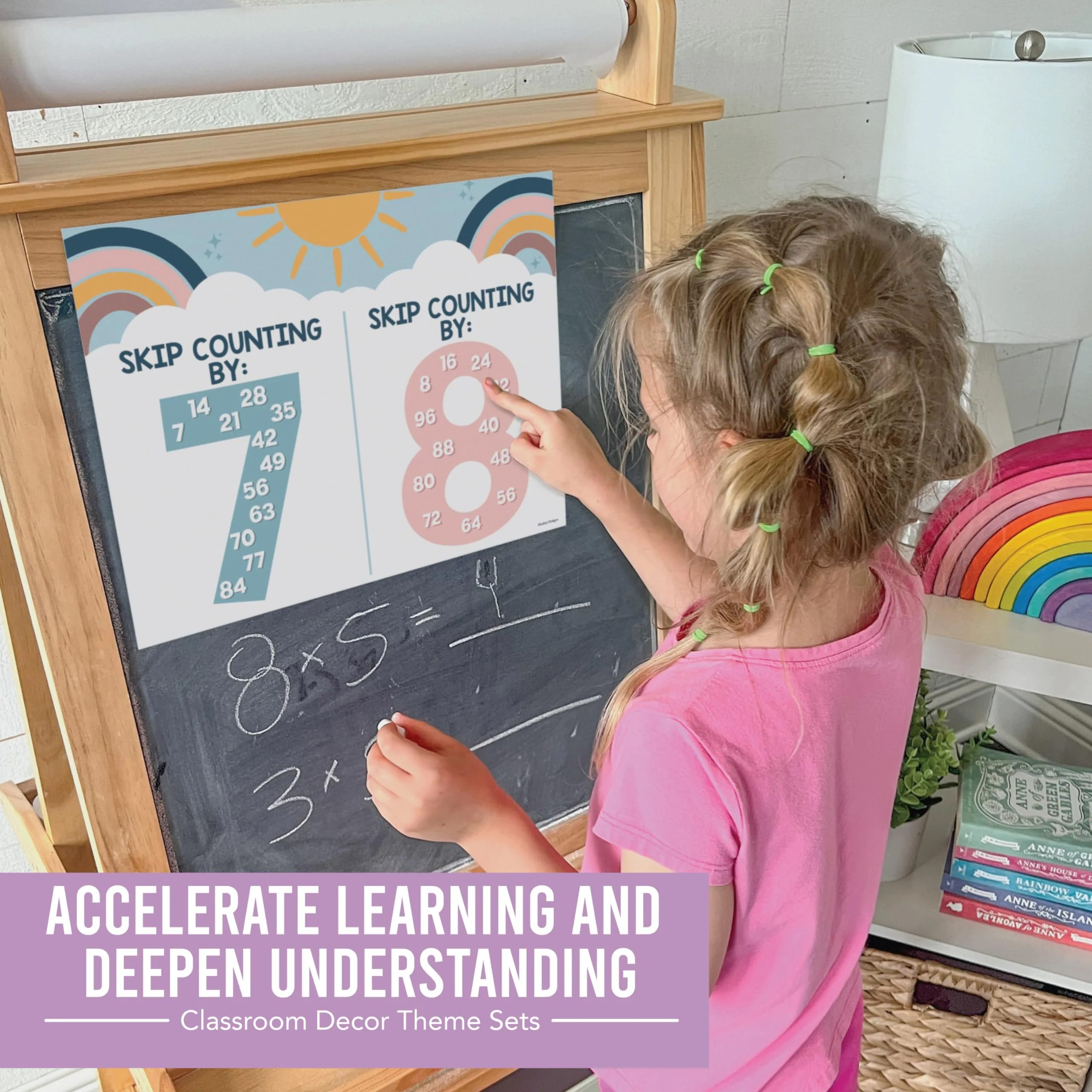 Multiplication & Division Kit: Boho 9 Poster Pack - Image 6