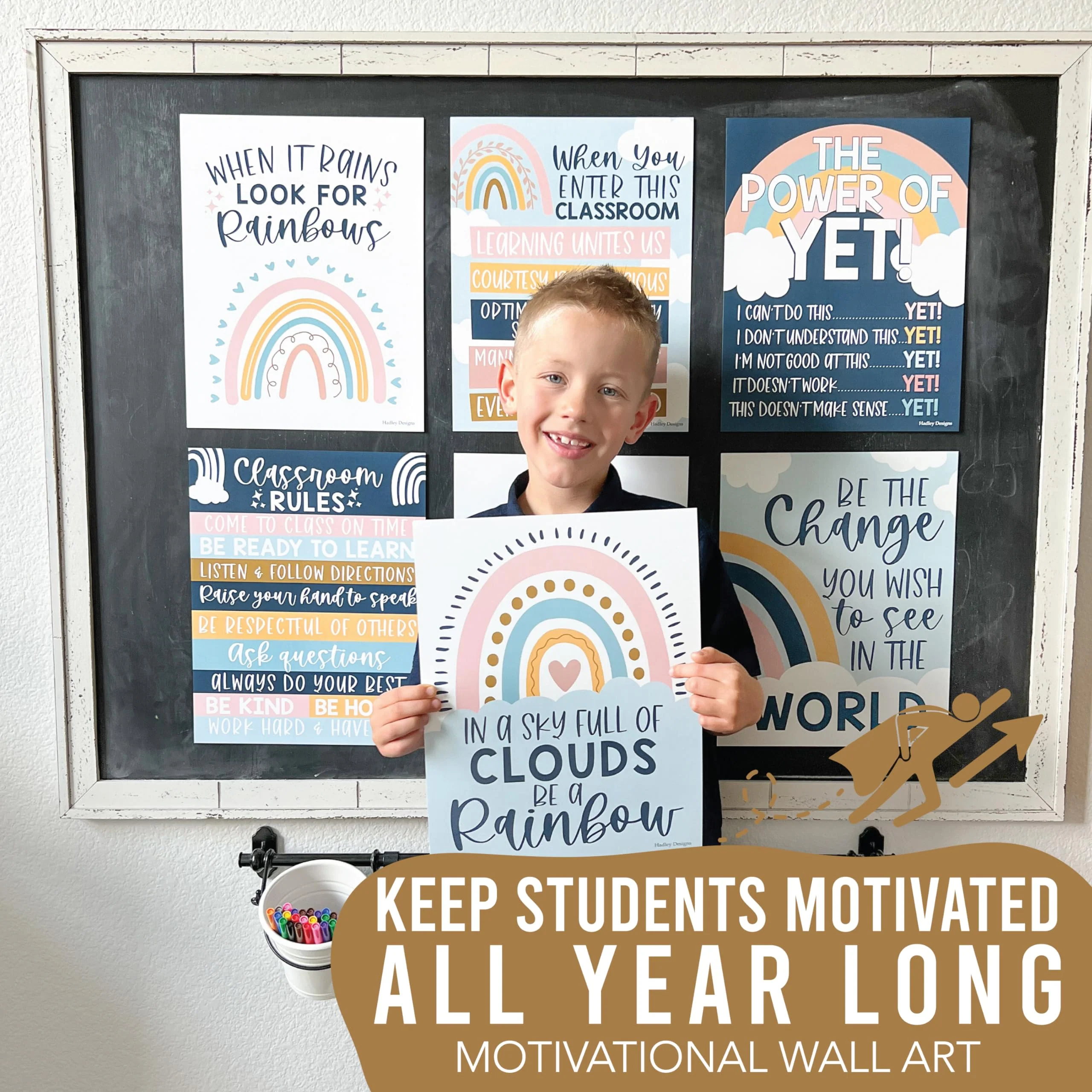 Motivational Classroom Posters, Boho Pack of 9 - Image 6