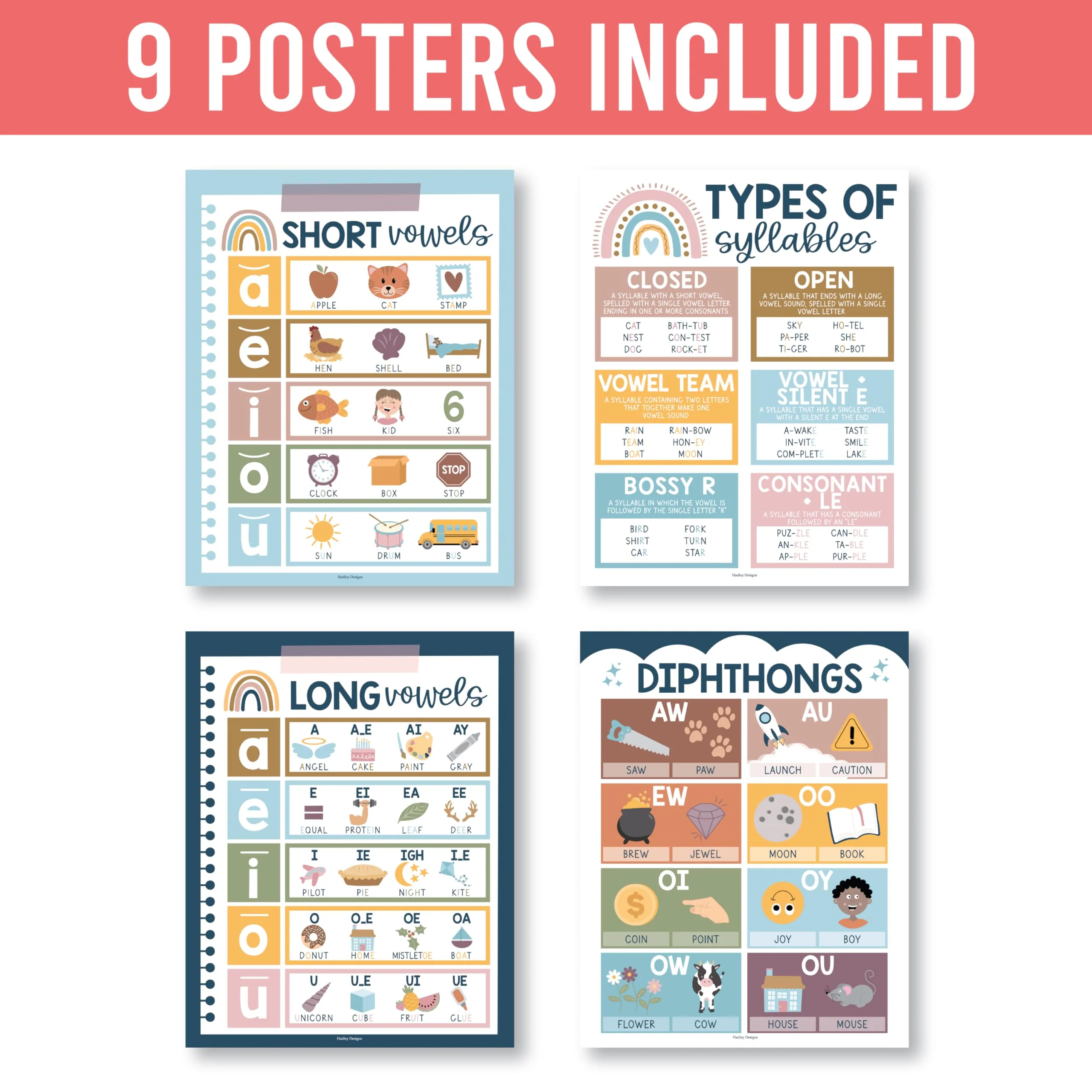 Phonics Foundations Kit: Boho 9 Poster Pack - Image 3