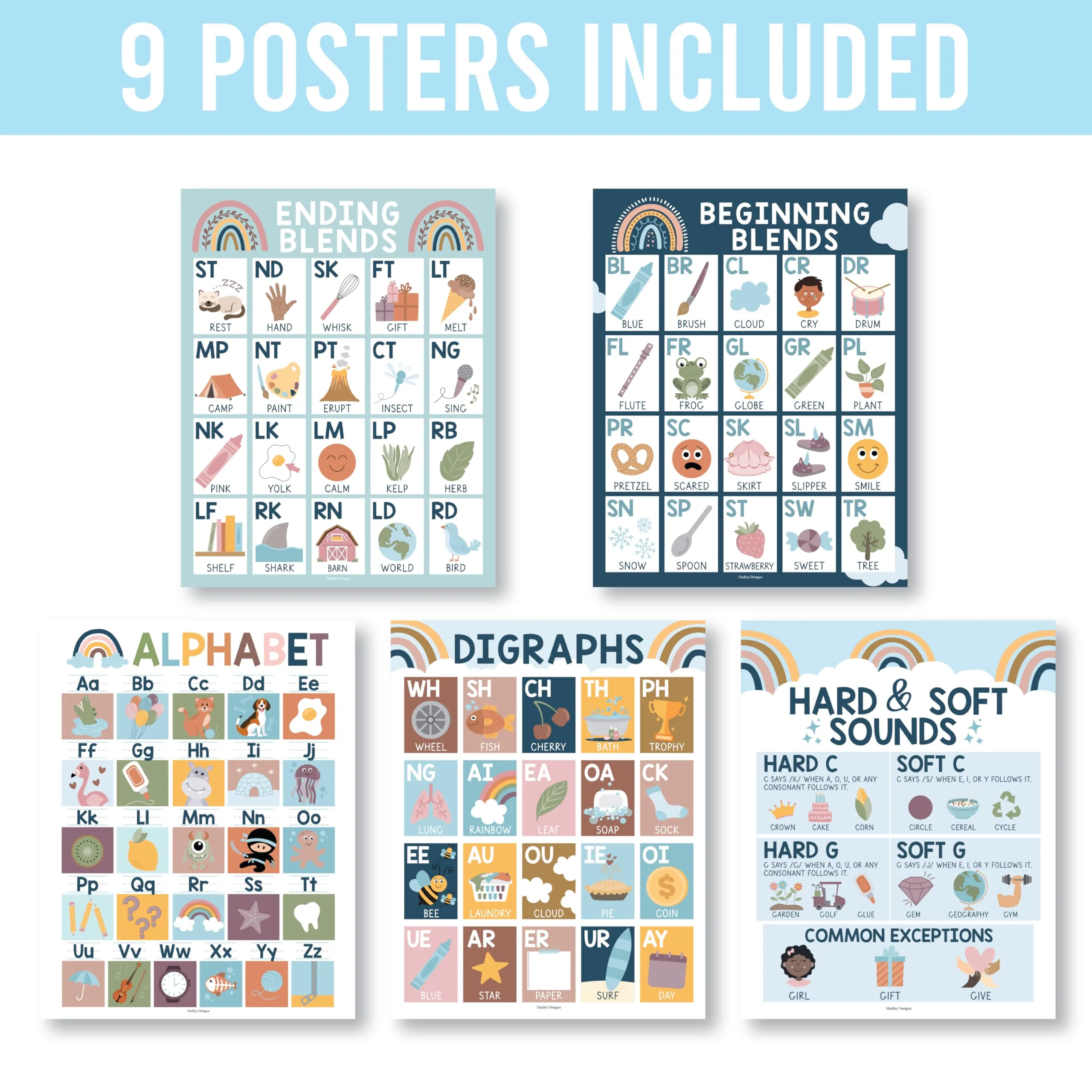Phonics Foundations Kit: Boho 9 Poster Pack - Image 4