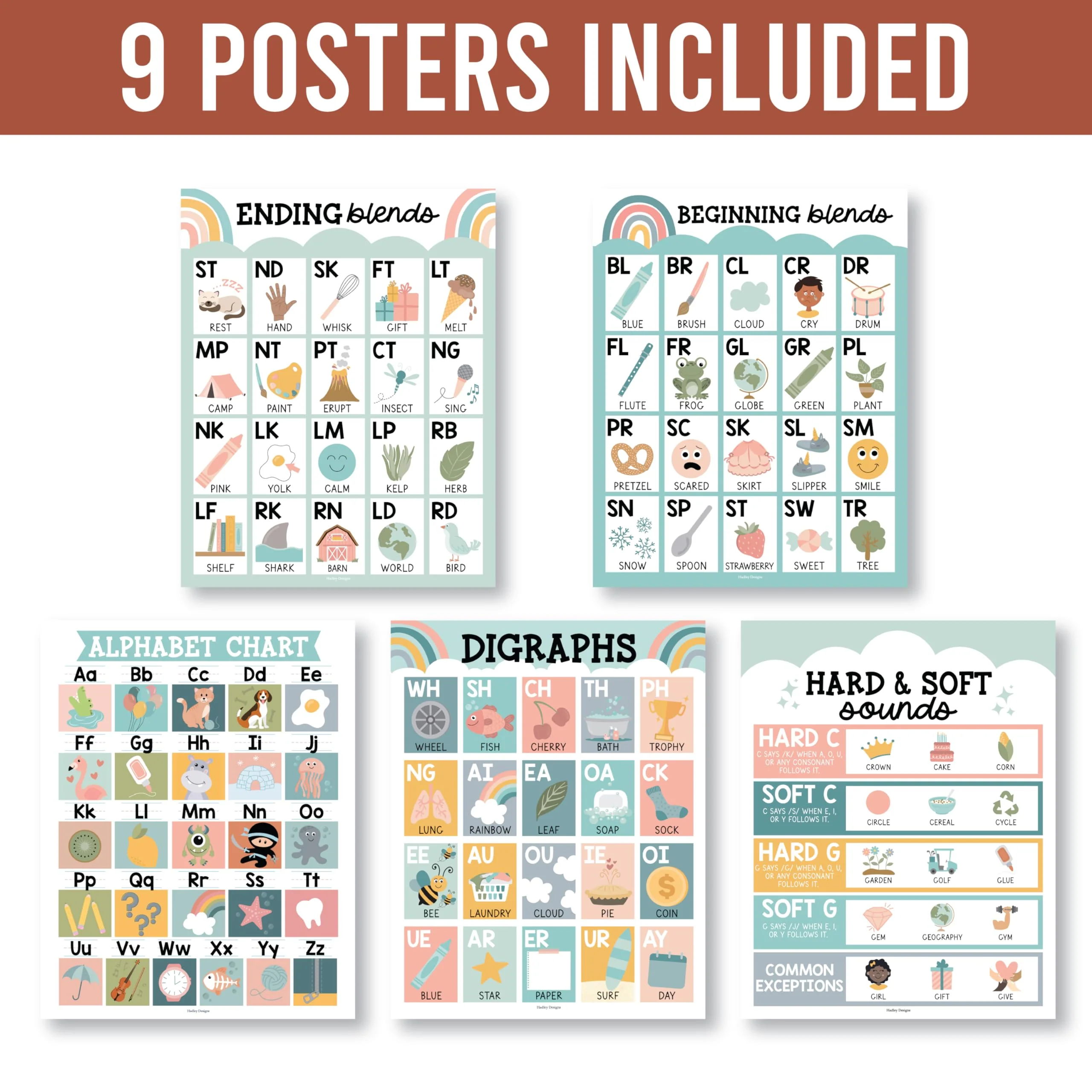 Phonics Foundations Kit: Boho 9 Poster Pack - Image 4
