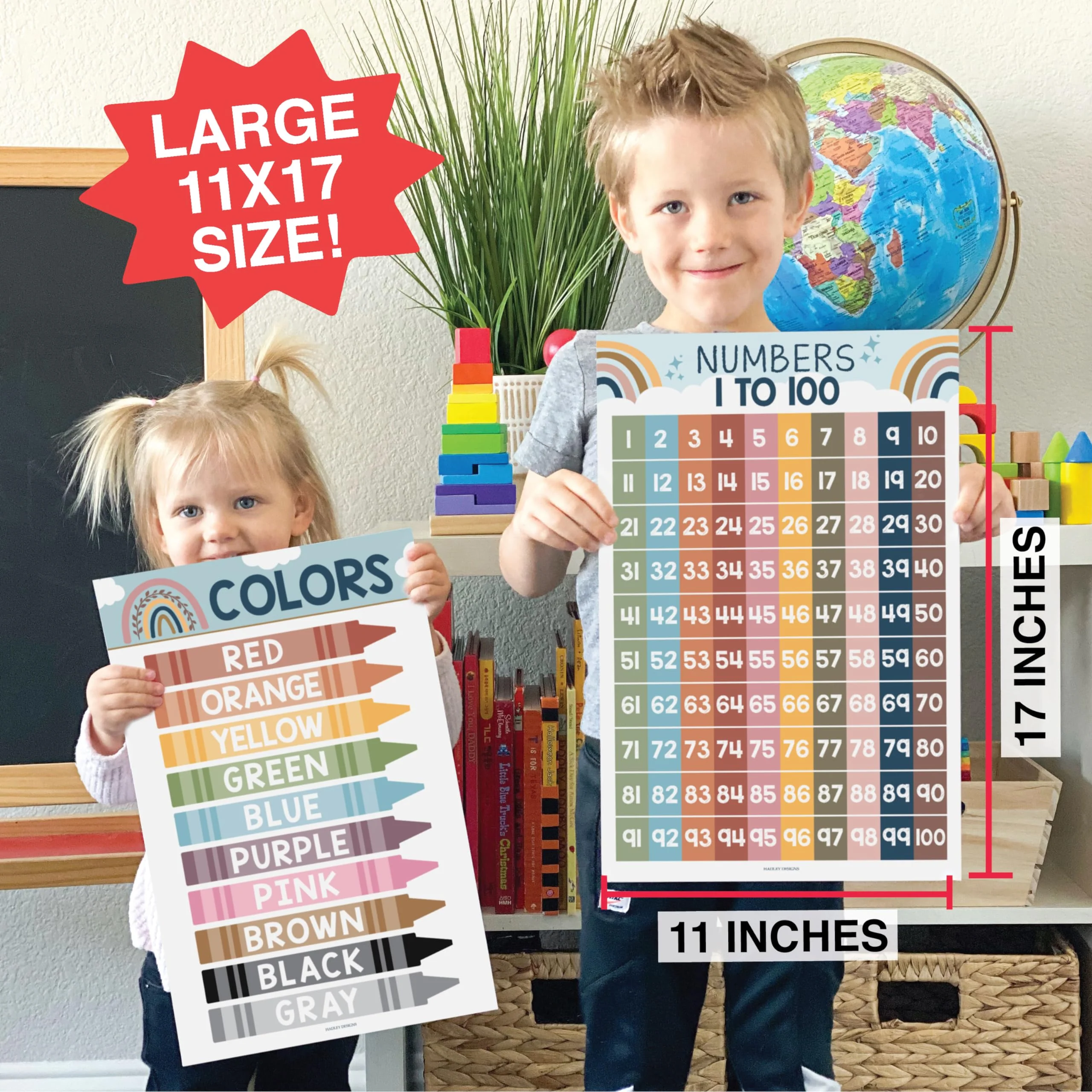 PreK Early Learning Kit: Boho 16 Poster Pack - Image 4