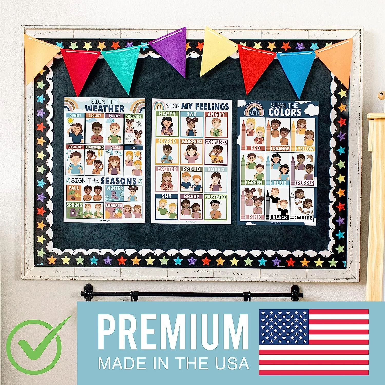ASL Sign Language Kit: Boho 8 Poster Set - Image 4