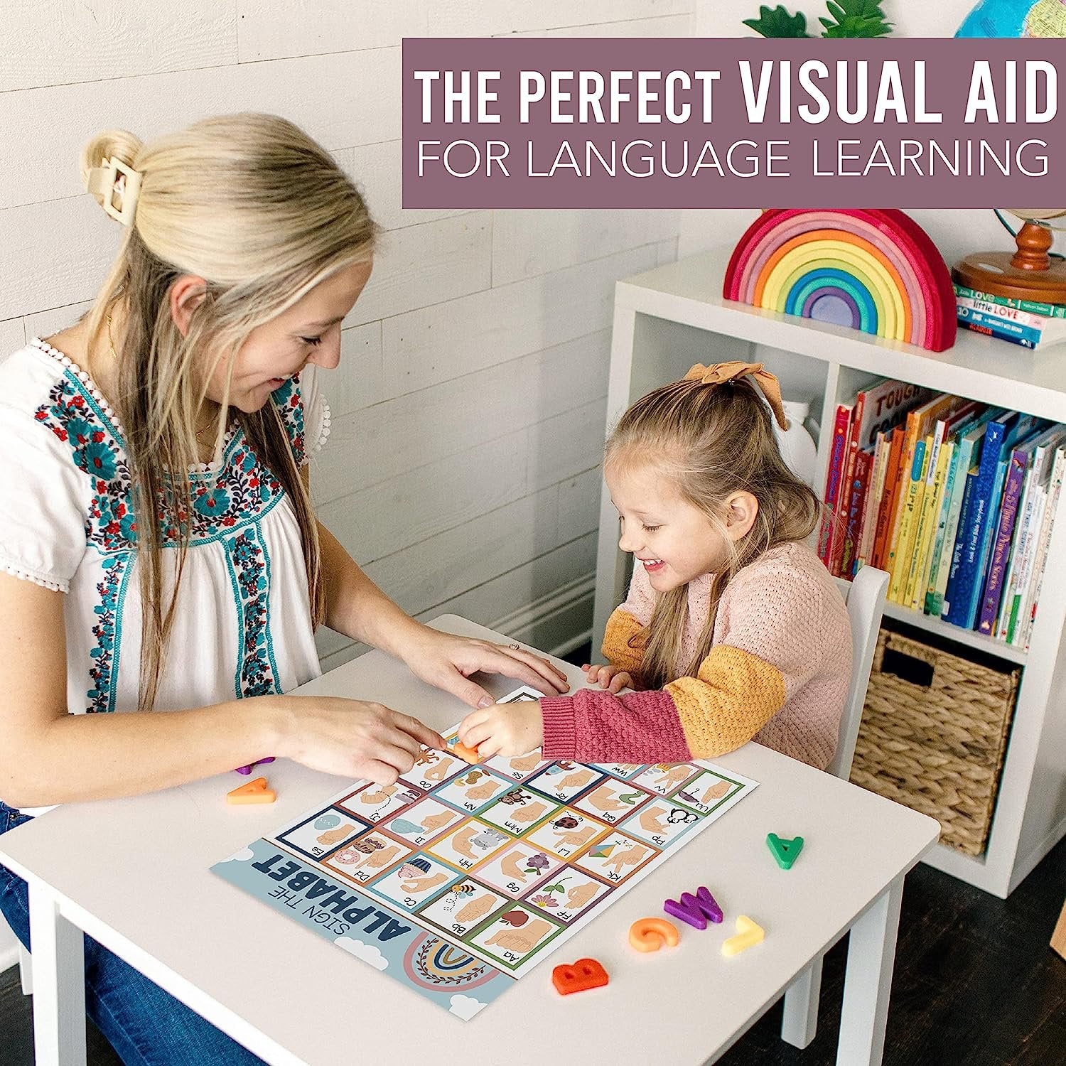 ASL Sign Language Kit: Boho 8 Poster Set - Image 6