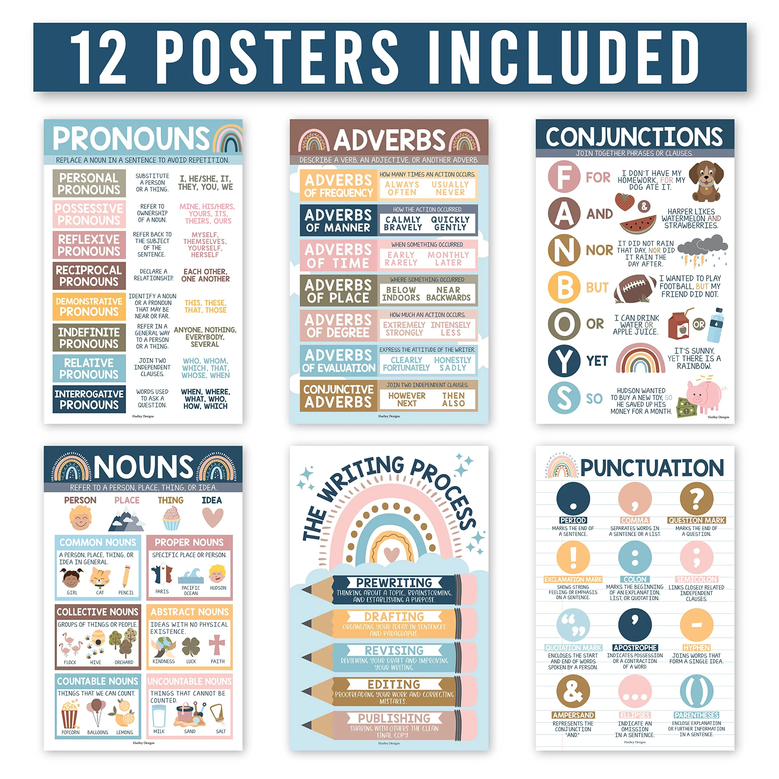 Parts of Speech Kit: Boho 12 Poster Pack - Image 3