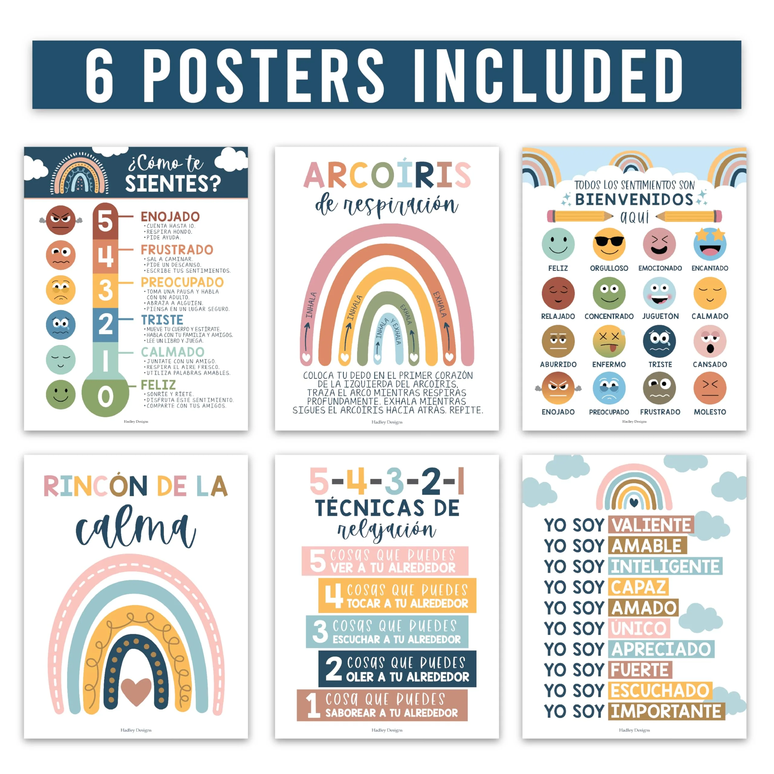 Boho Rainbow  Spanish Calming Corner Posters - Image 2