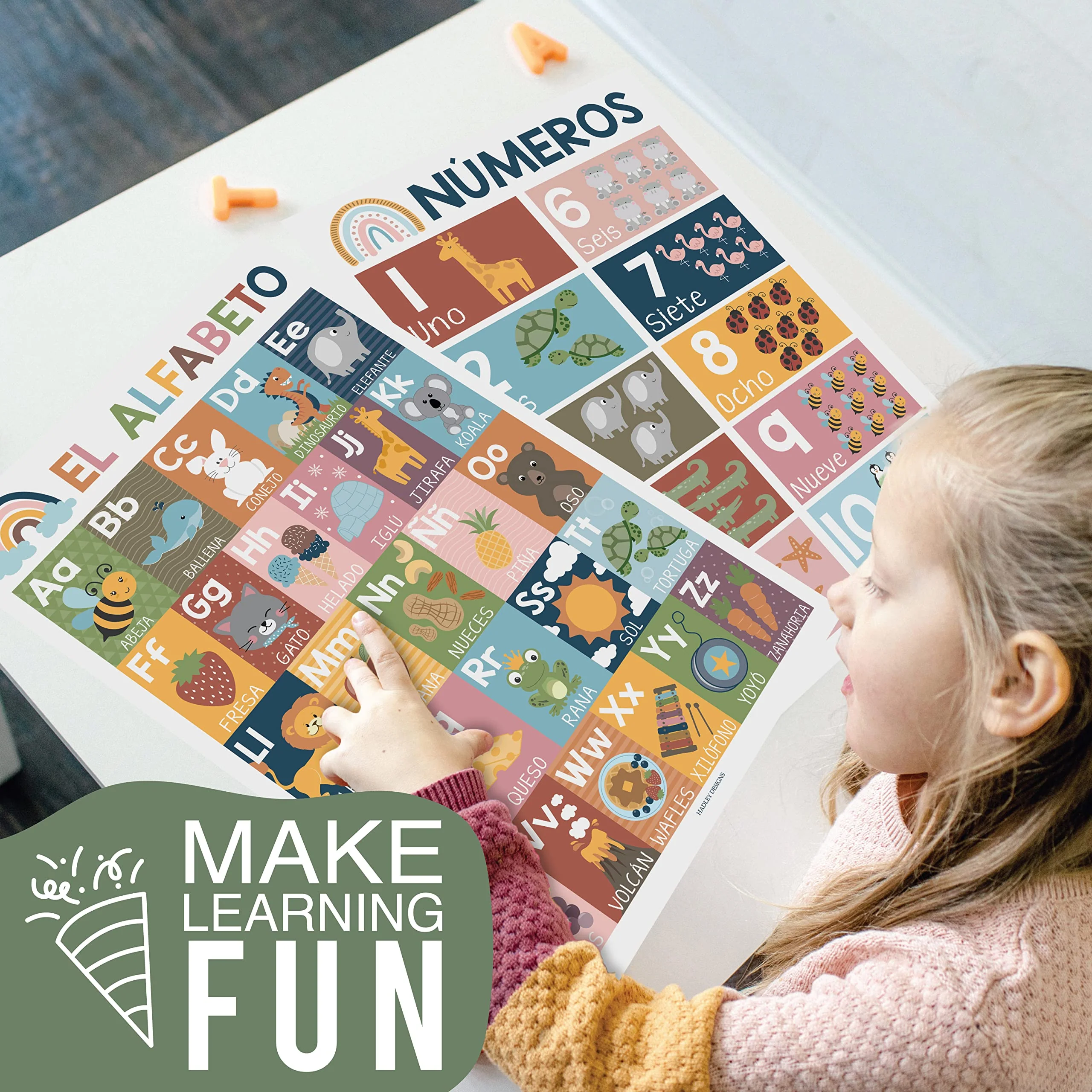 Boho Rainbow  Spanish Educational Posters - Image 2