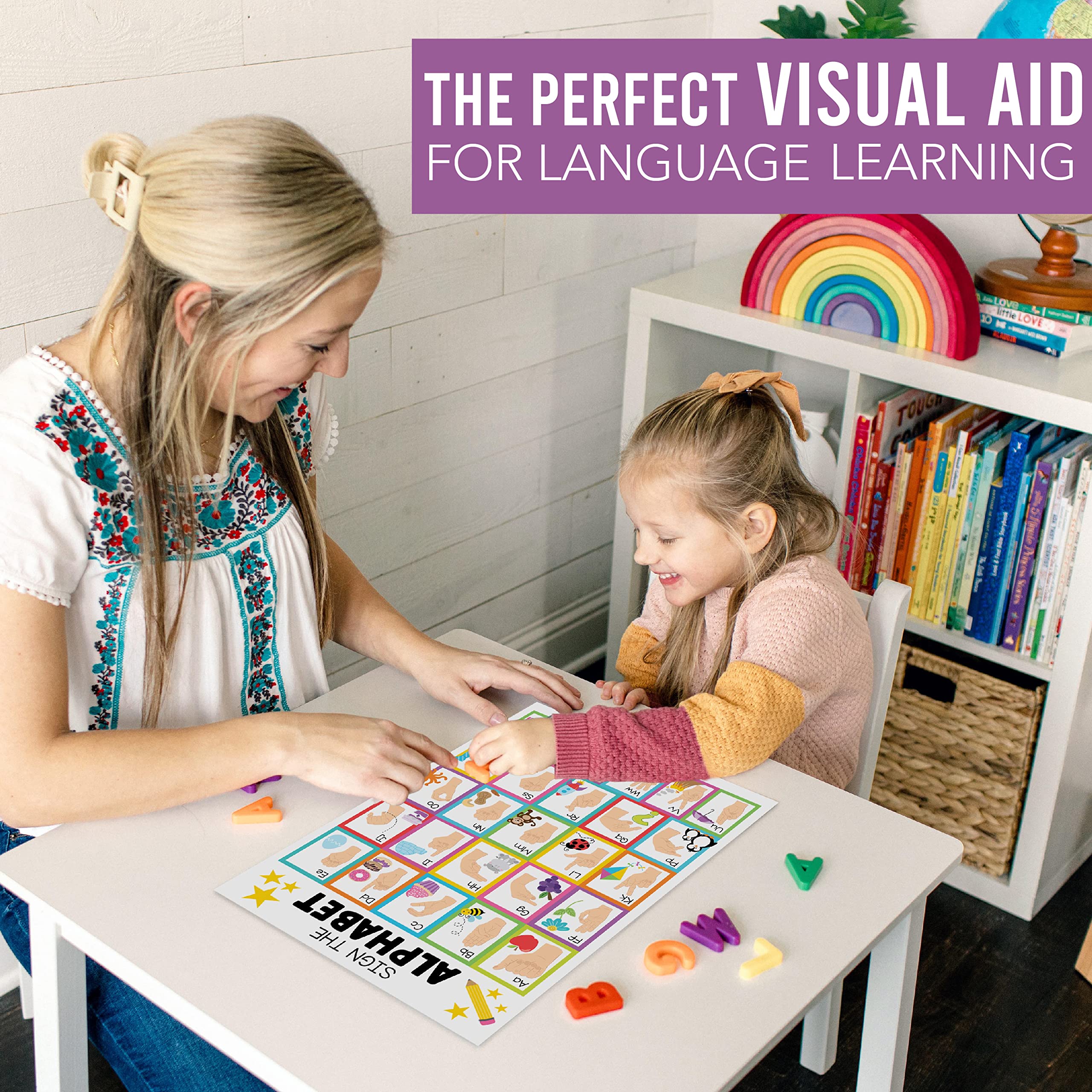 ASL Sign Language Kit: Colorful 8 Poster Set - Image 6