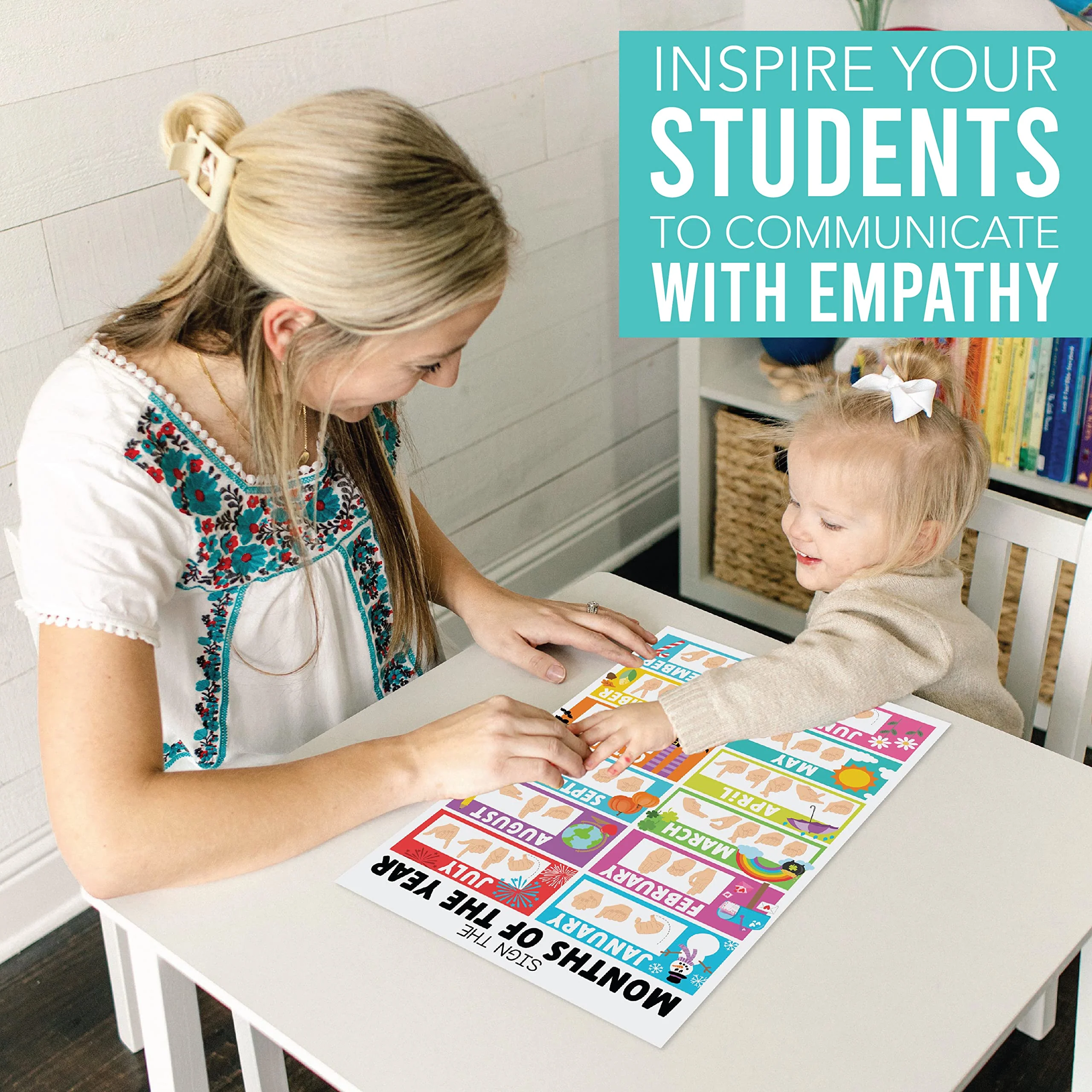 ASL Sign Language Kit: Colorful 8 Poster Set - Image 8