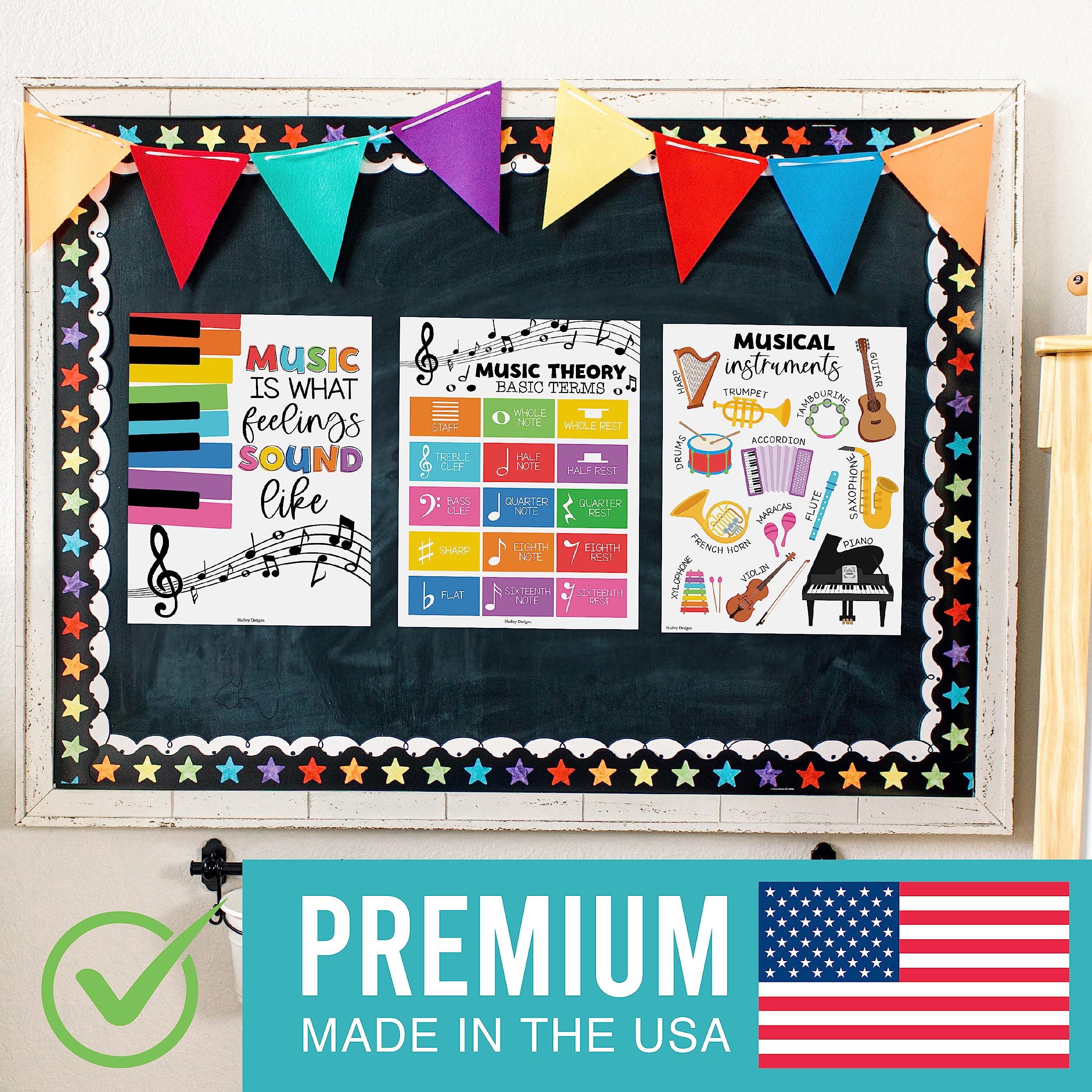 Music Classroom Posters, Colorful Pack of 9 - Image 3