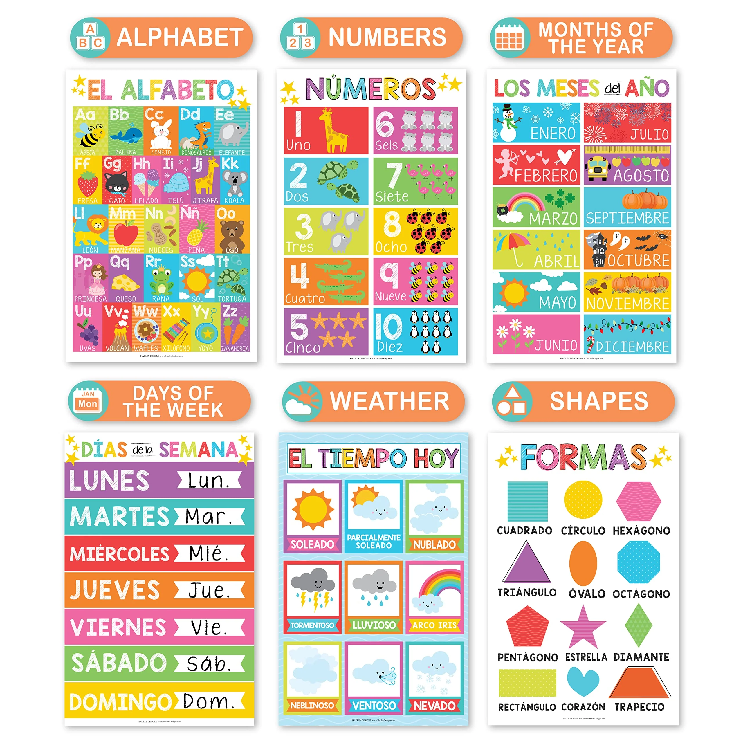 Colorful Spanish Educational Posters - Image 4