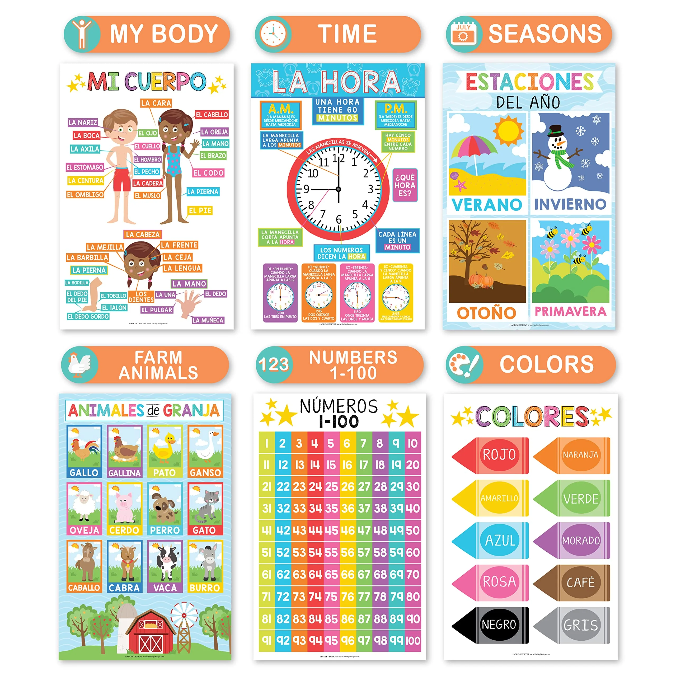 Colorful Spanish Educational Posters - Image 5