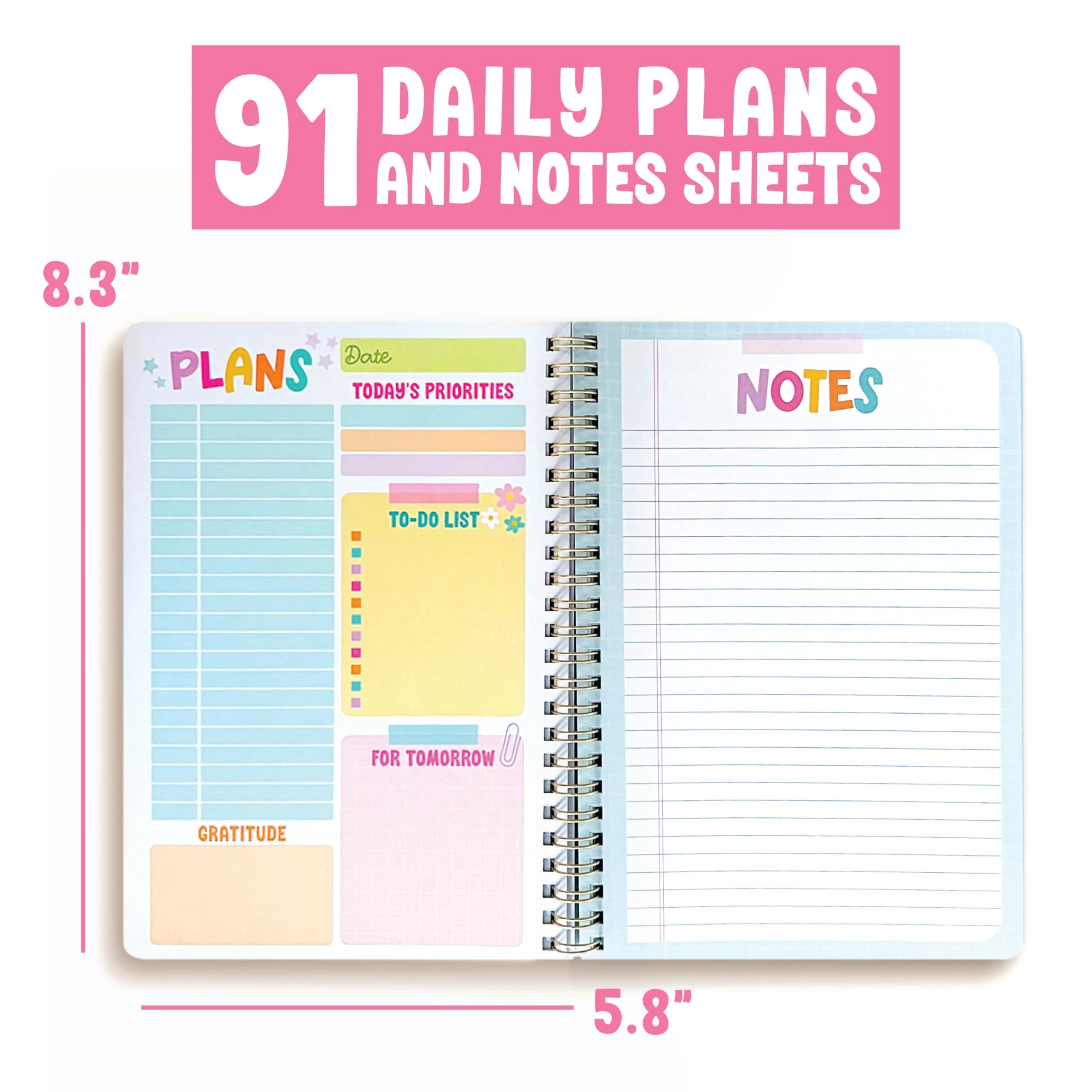 Pink Undated Teacher Planner + 3 Sticker Sheets - Image 5