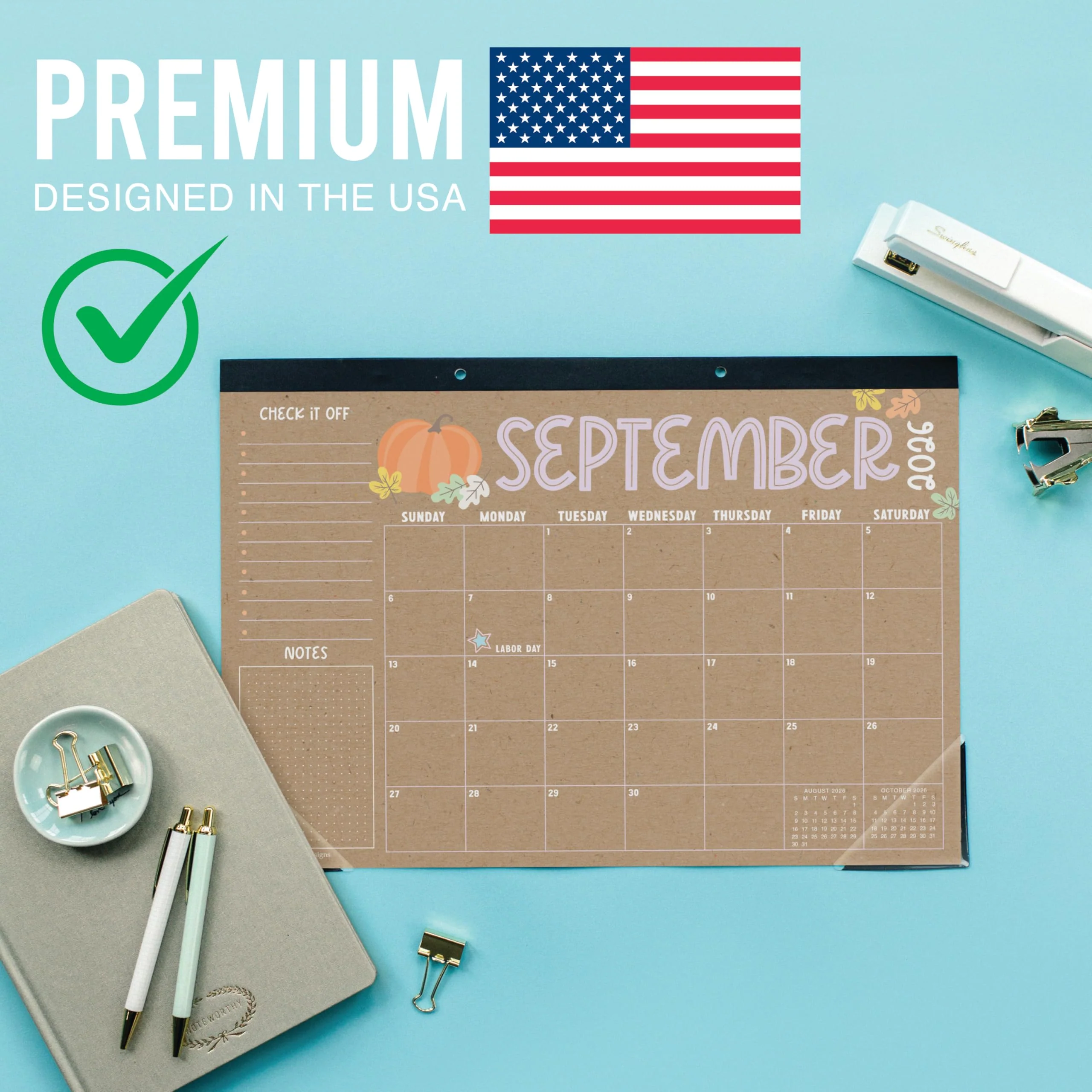 18 Month Kraft Desk Calendar | 2026 - 2027 - Image 4