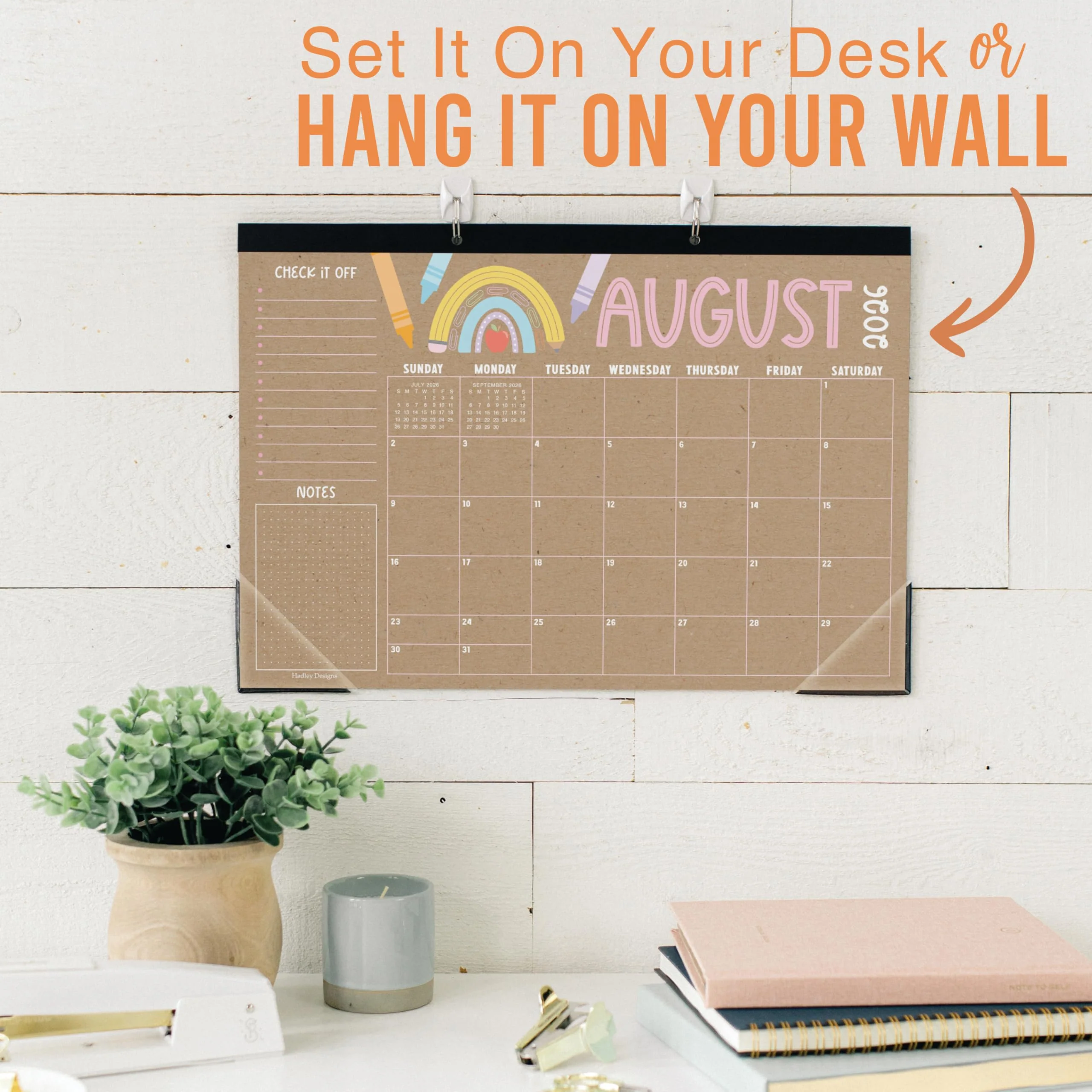 18 Month Kraft Desk Calendar | 2026 - 2027 - Image 9