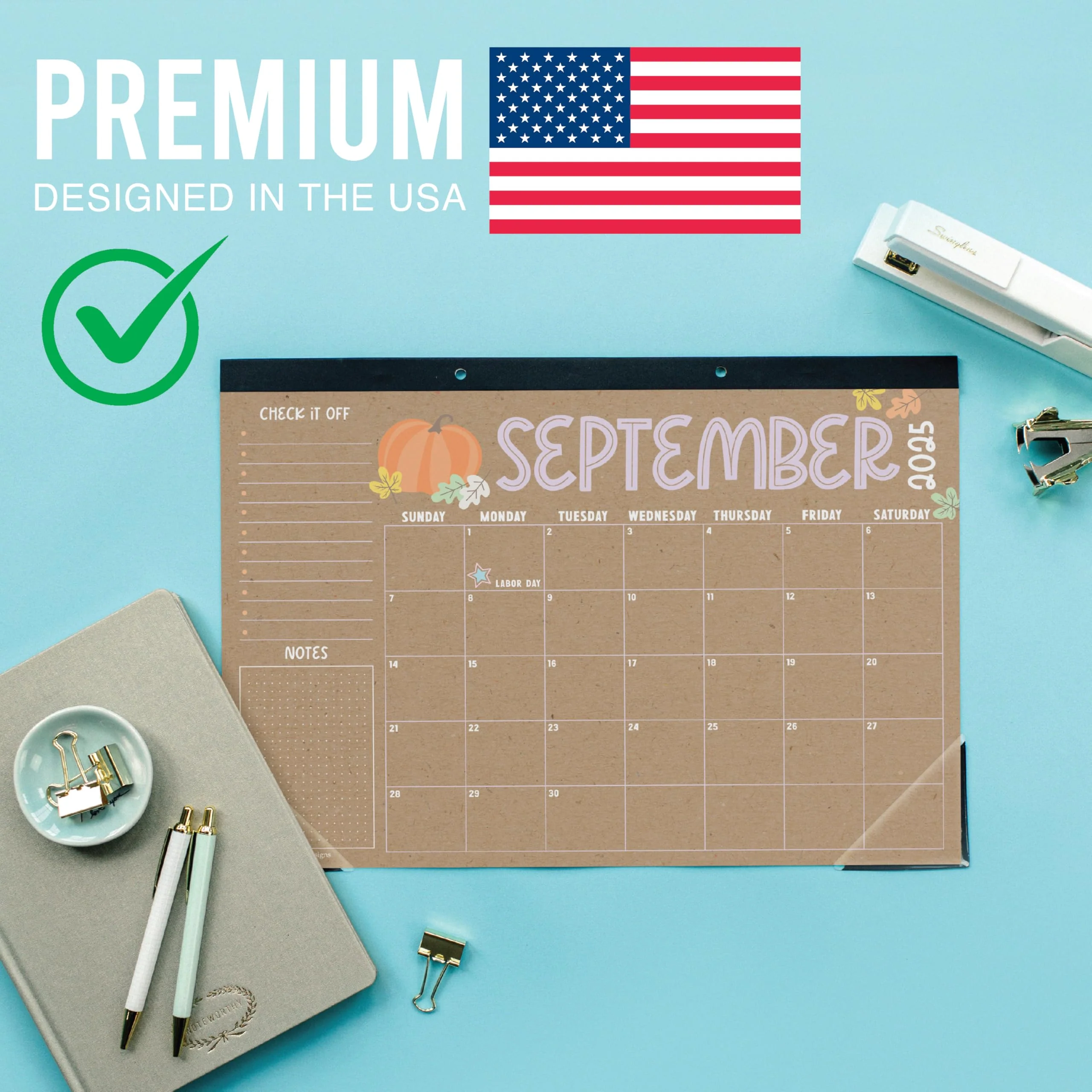 18 Month Large Kraft Desk Calendar: 2025-2026 - Image 4
