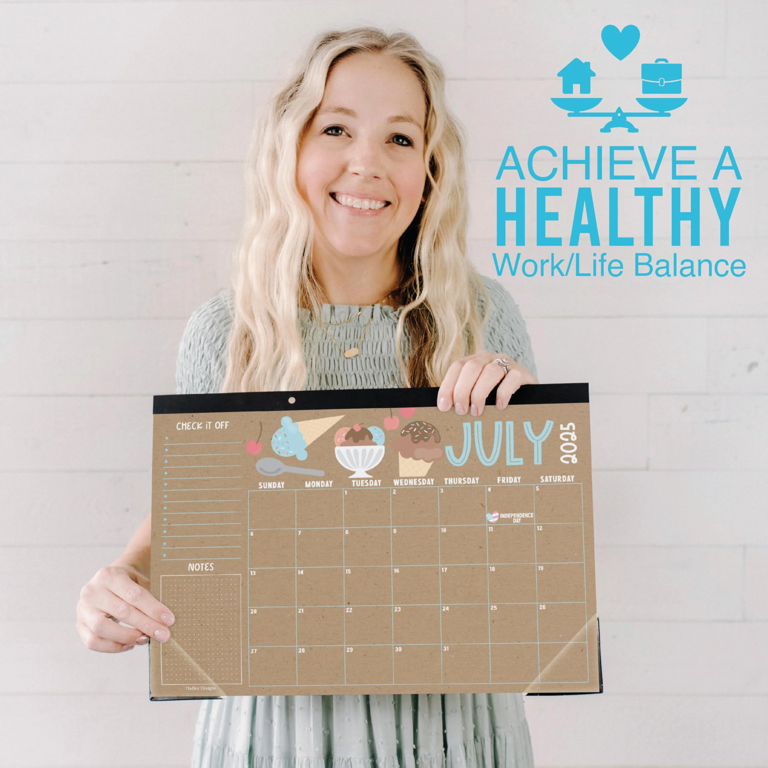 18 Month Large Kraft Desk Calendar: 2025-2026 - Image 5