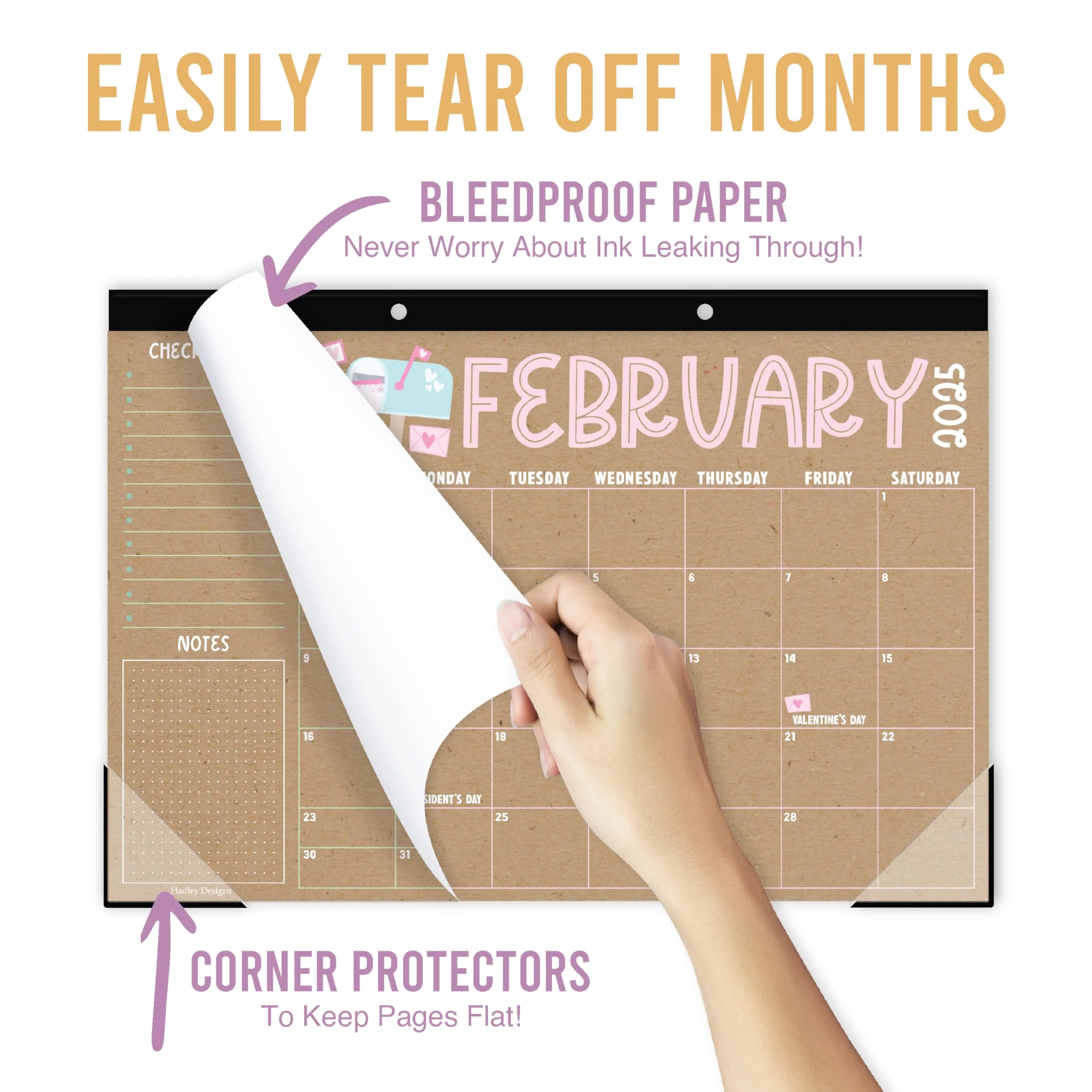 18 Month Large Kraft Desk Calendar: 2025-2026 - Image 6