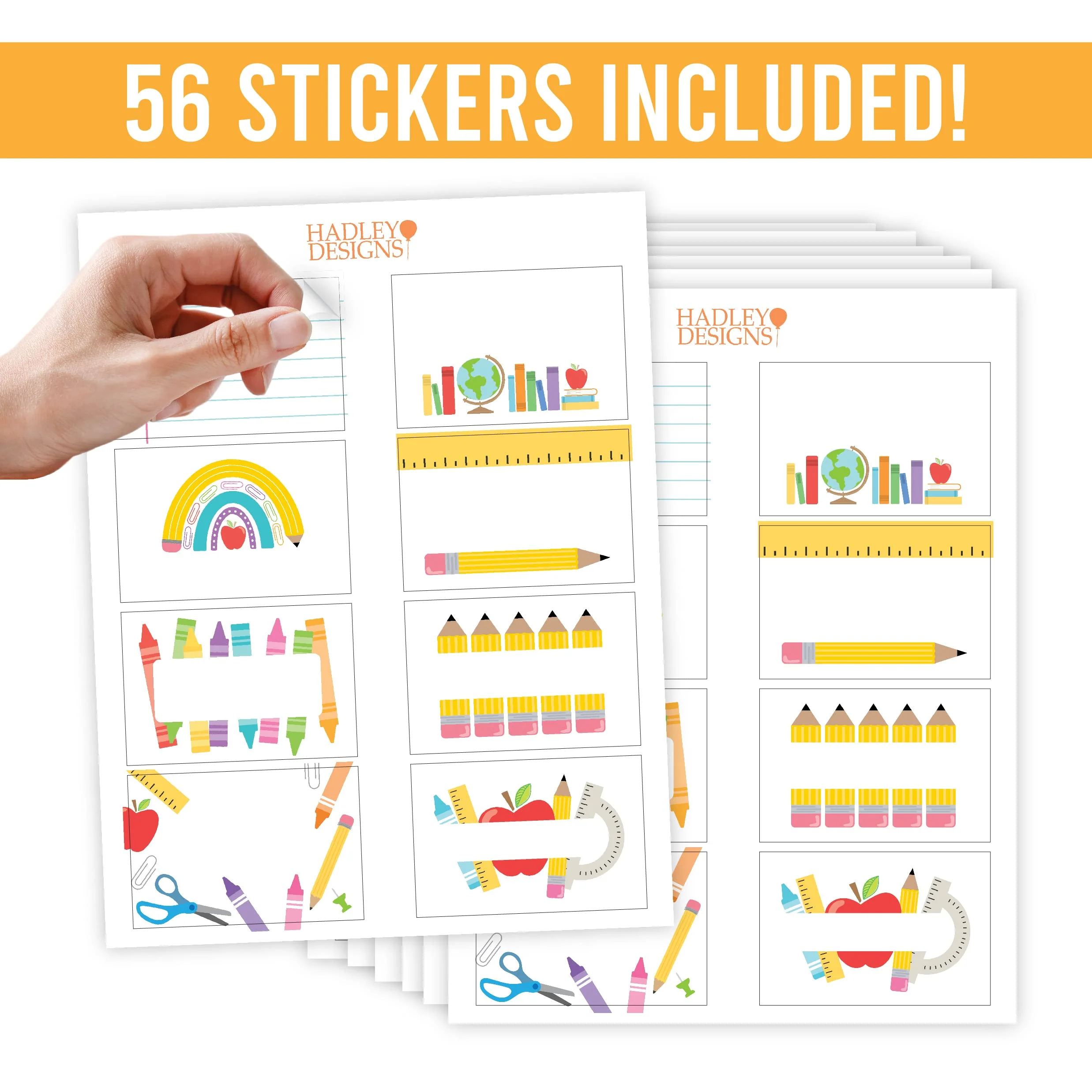 Name Tag Stickers, Colorful Pack of 56 - Image 8