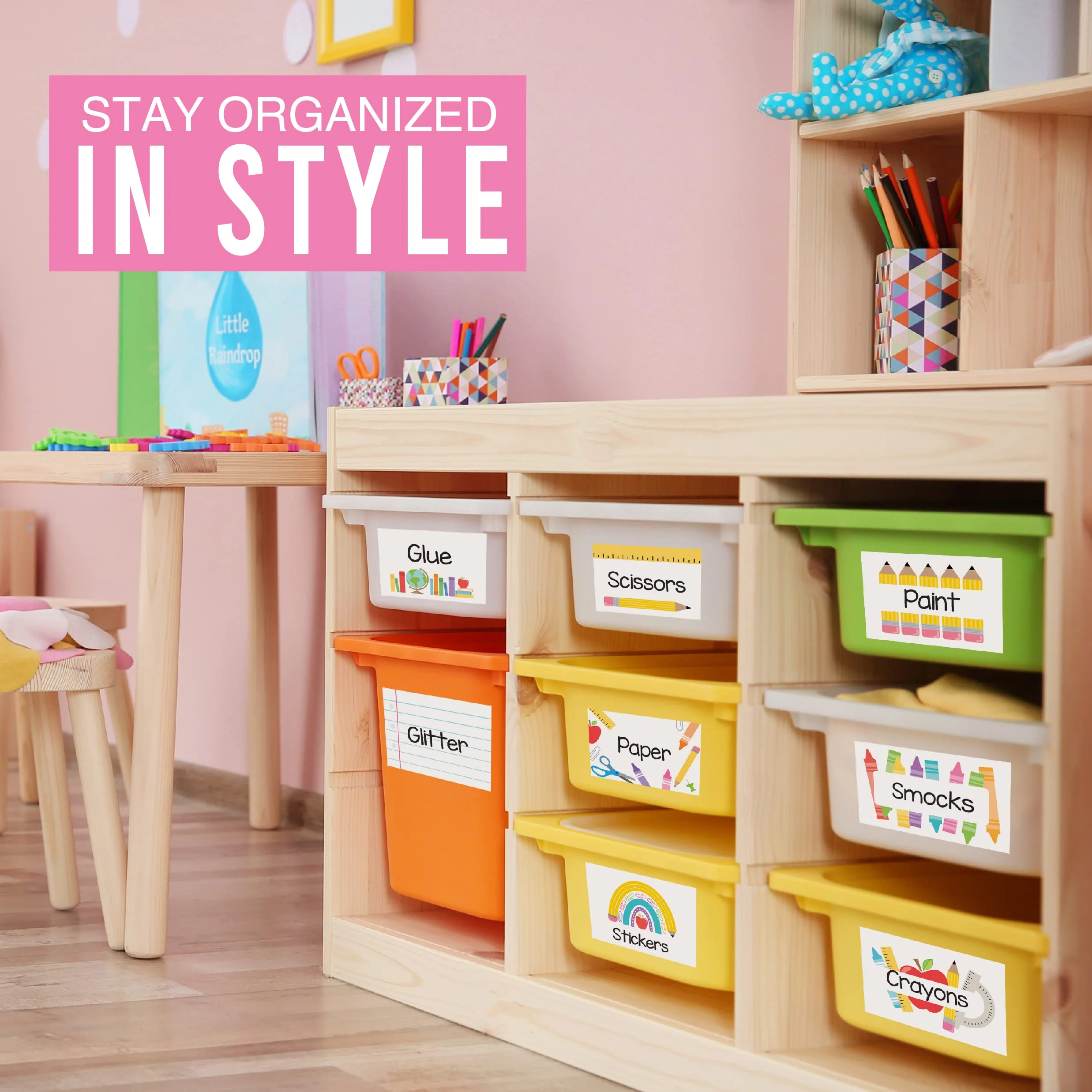 Name Tag Stickers, Colorful Pack of 56 - Image 9