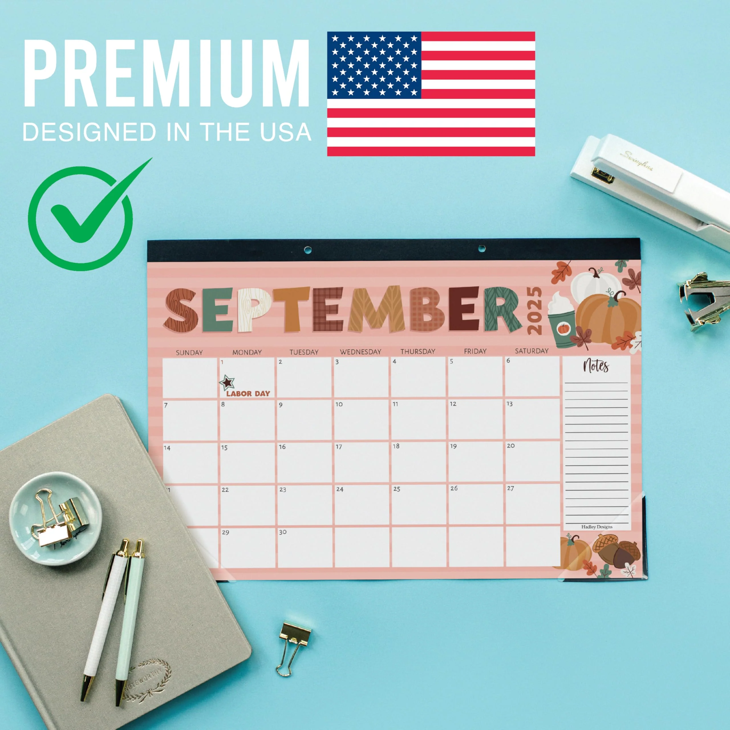 18 Month Large Colorful Desk Calendar: 2025-2026 - Image 4