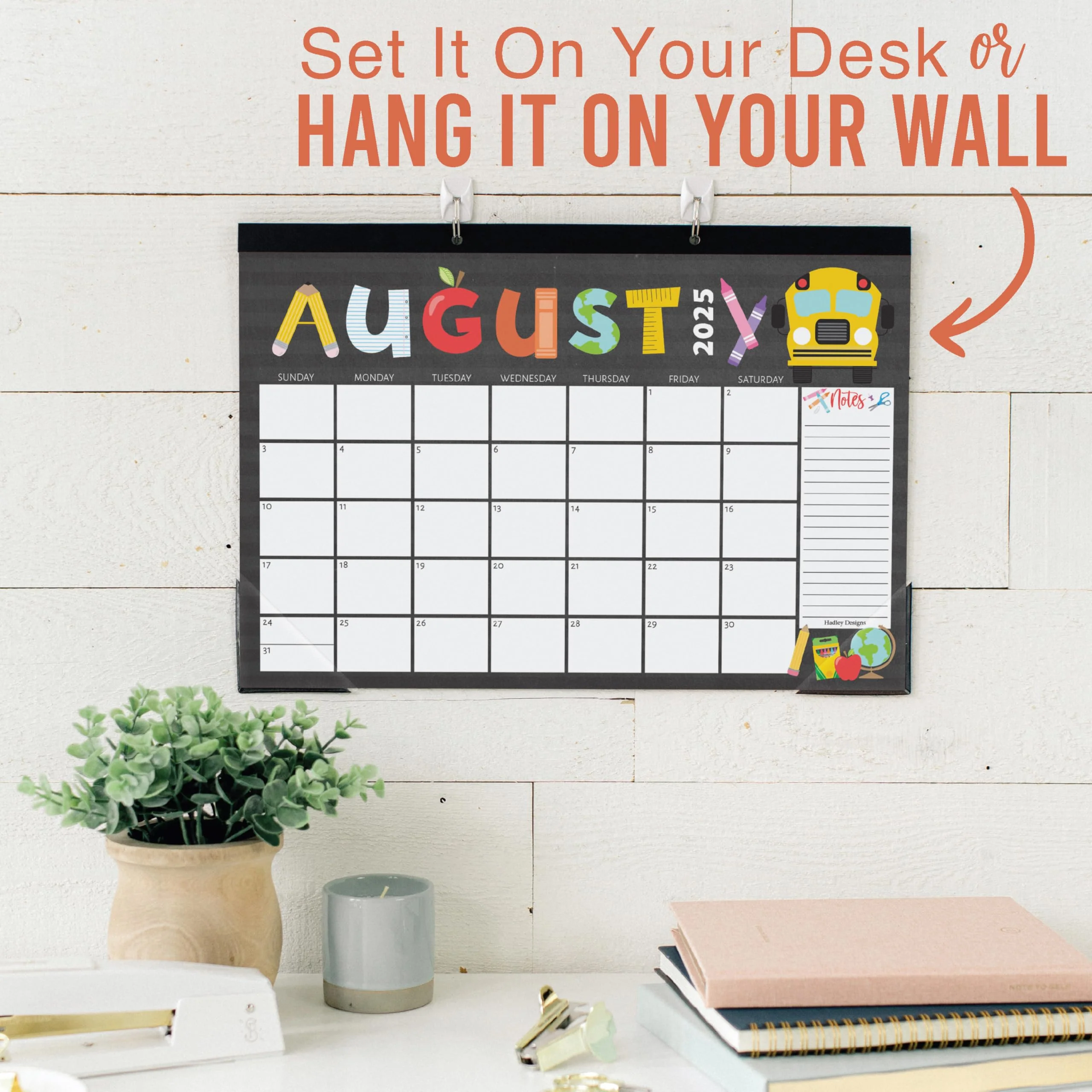 18 Month Large Colorful Desk Calendar: 2025-2026 - Image 9