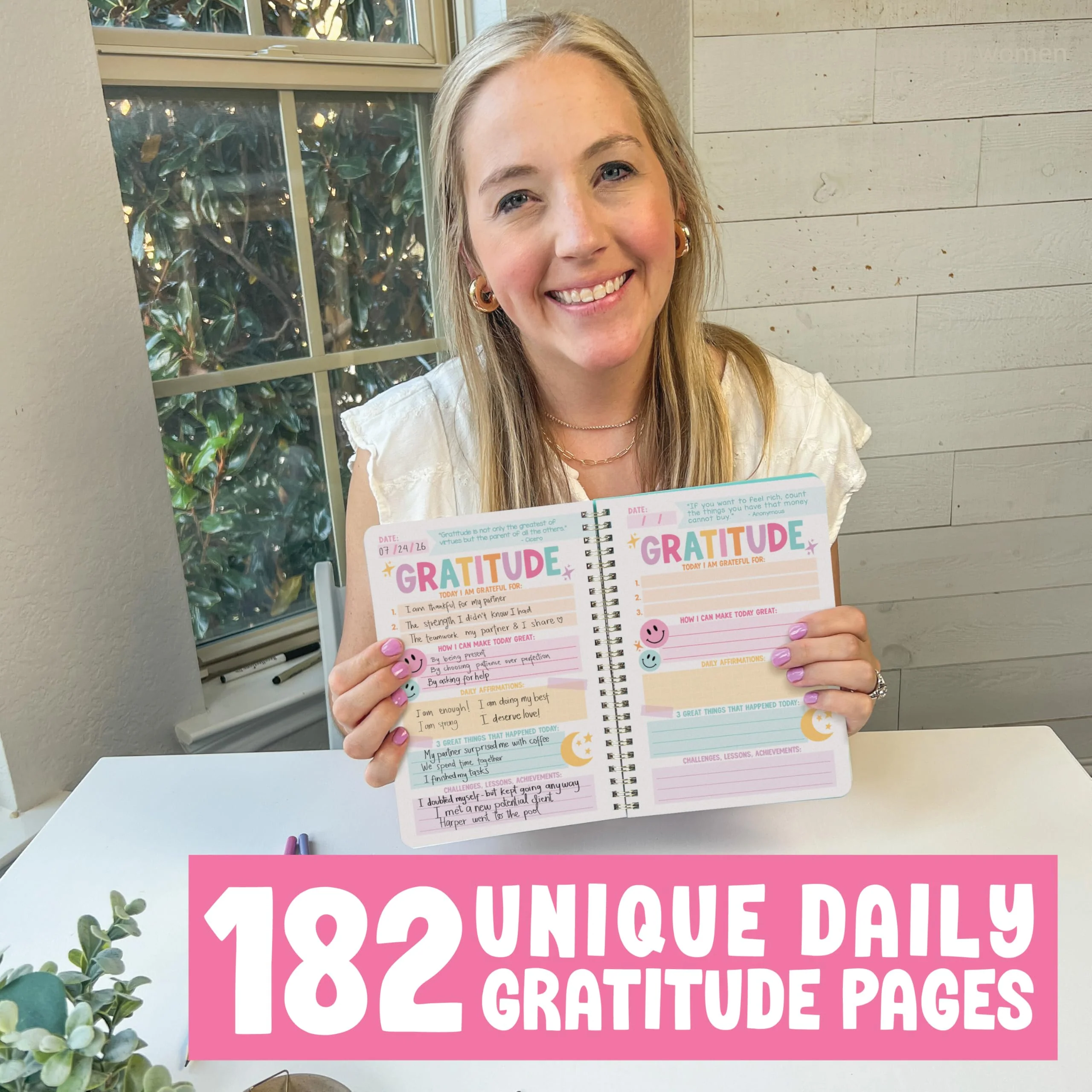 Gratitude Journal for Women - Daily Guided Journal with Prompts, Gratefulness Notebook -  Beige - Image 4