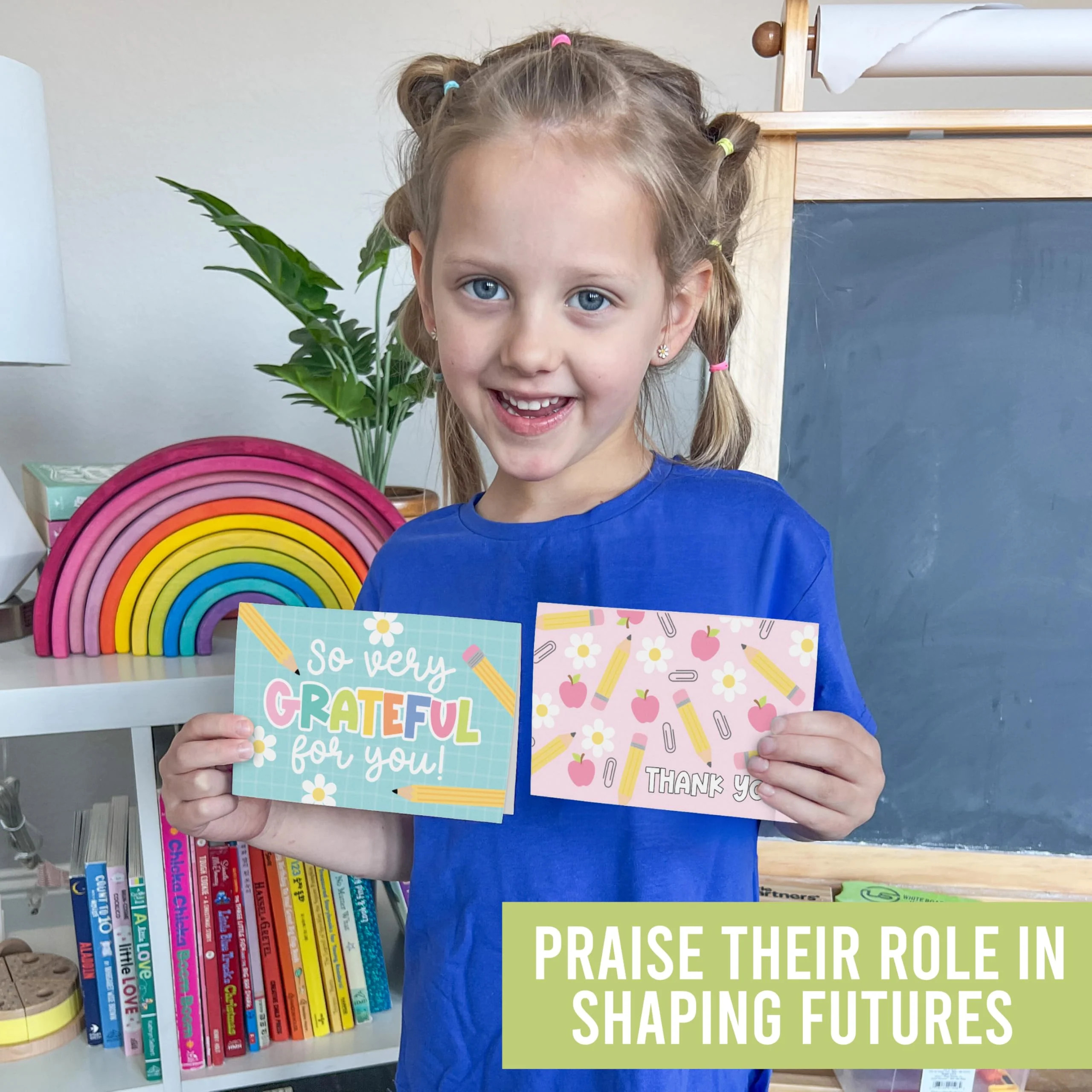 Hadley Designs Teacher Thank You Cards with Envelopes -24 Teacher Appreciation Cards Bulk, Cute Thank You Notes from Students, Teacher's Day End of School Year Christmas & Valentines Card for Teachers - Image 9