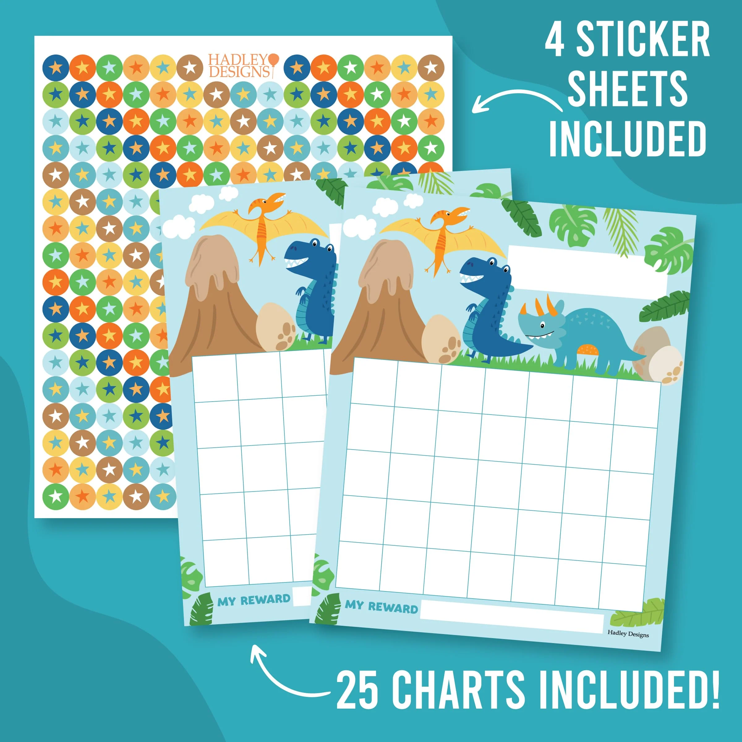 Dino Reward Kit: 25 Charts with 1,000+ Stickers - Image 3