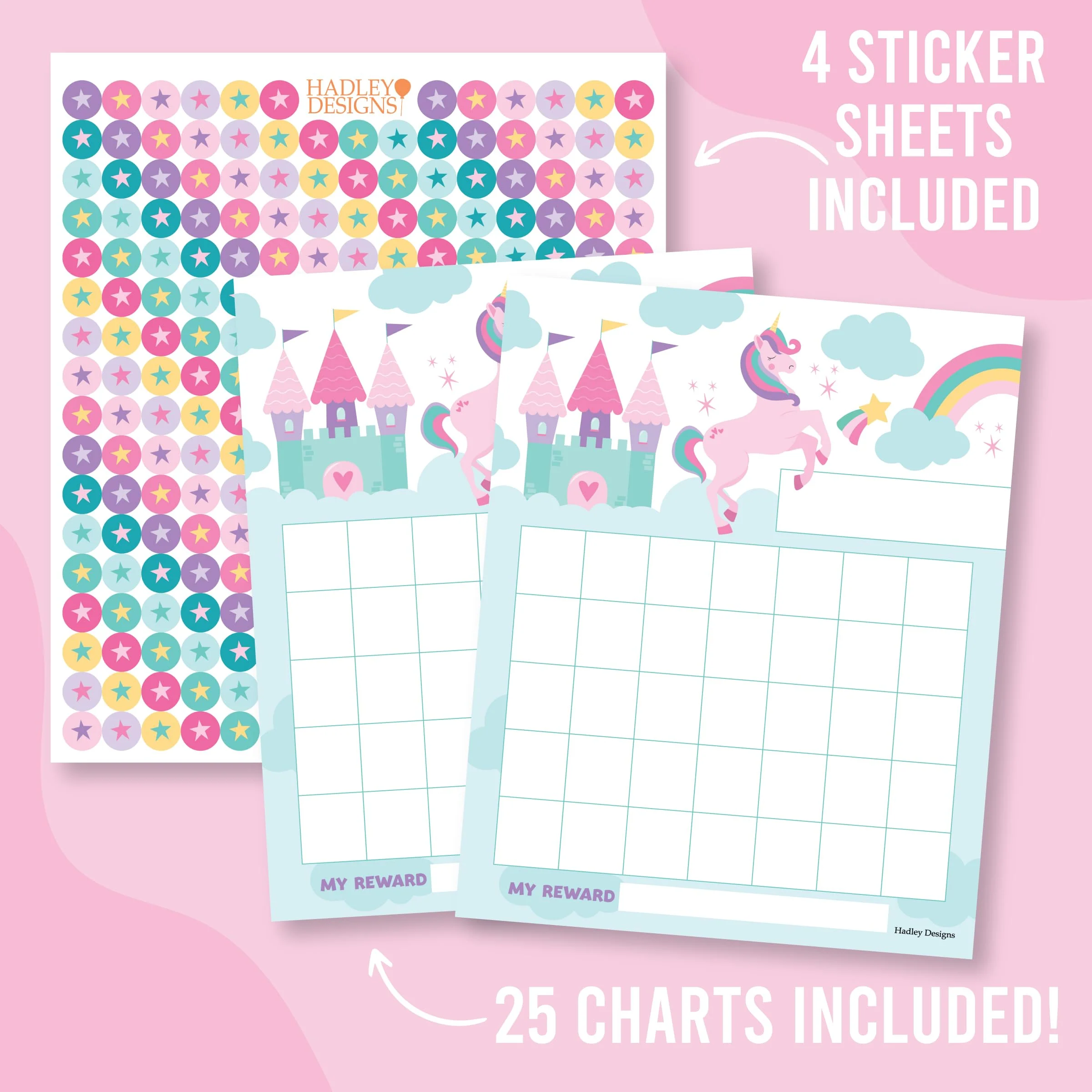 Unicorn Reward Kit: 25 Charts with 1,000+ Stickers - Image 2