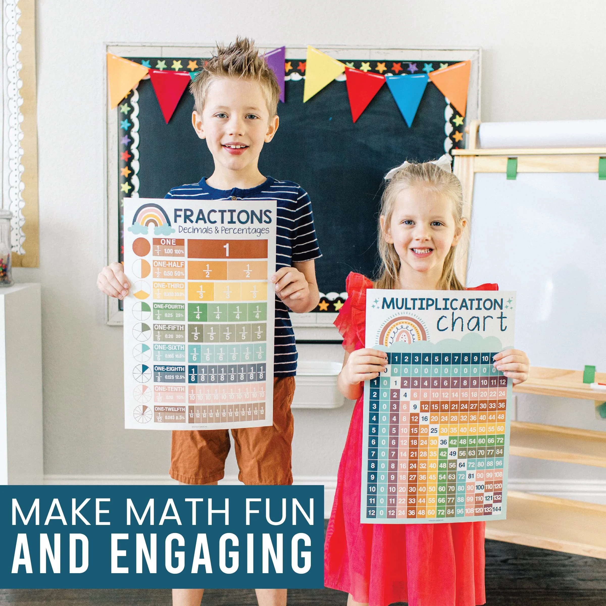 Math Whiz All-In-One Bundle - Boho 12 Poster Pack - Image 7