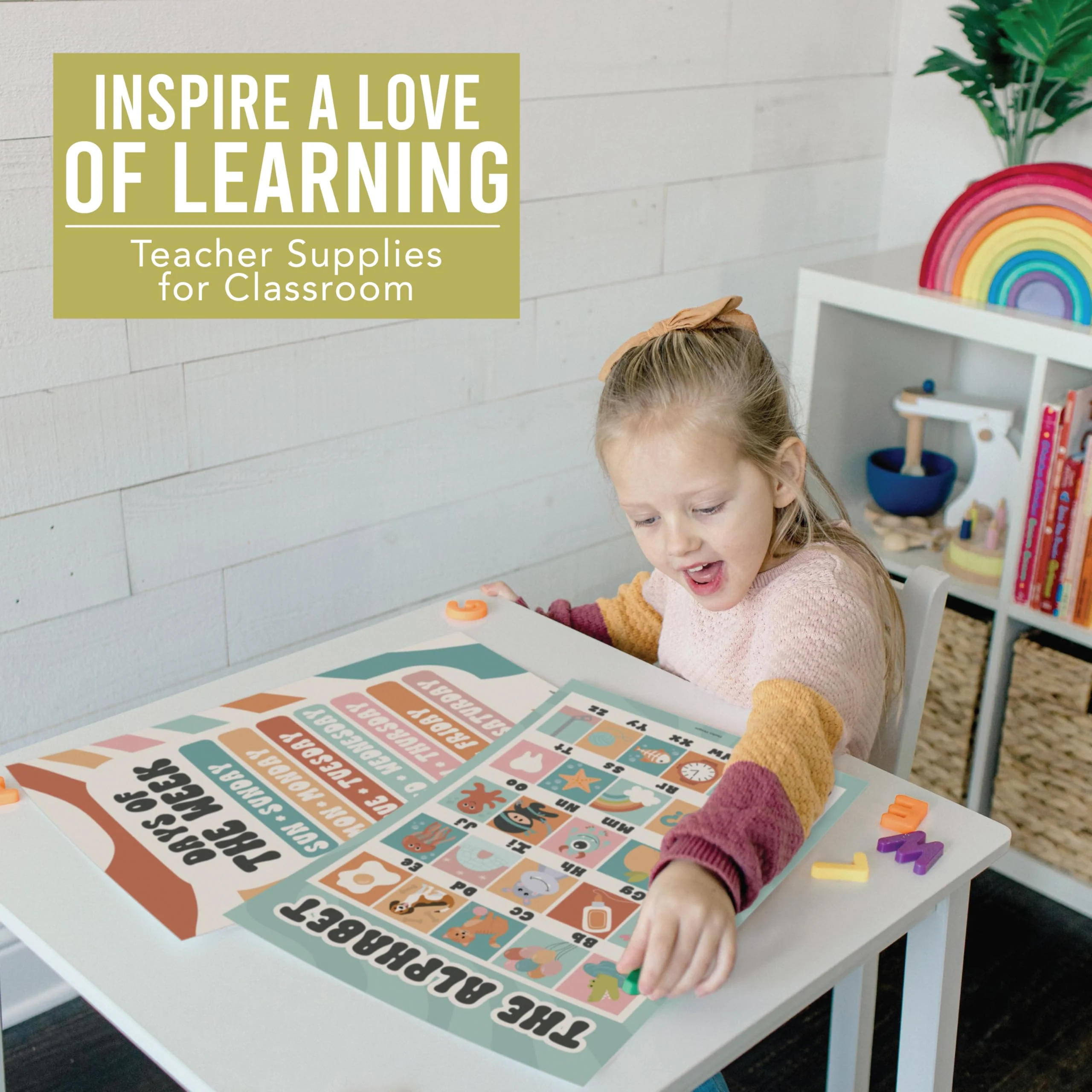 Preschool Head Start Kit, Retro Boho 16 Poster Pack - Image 9