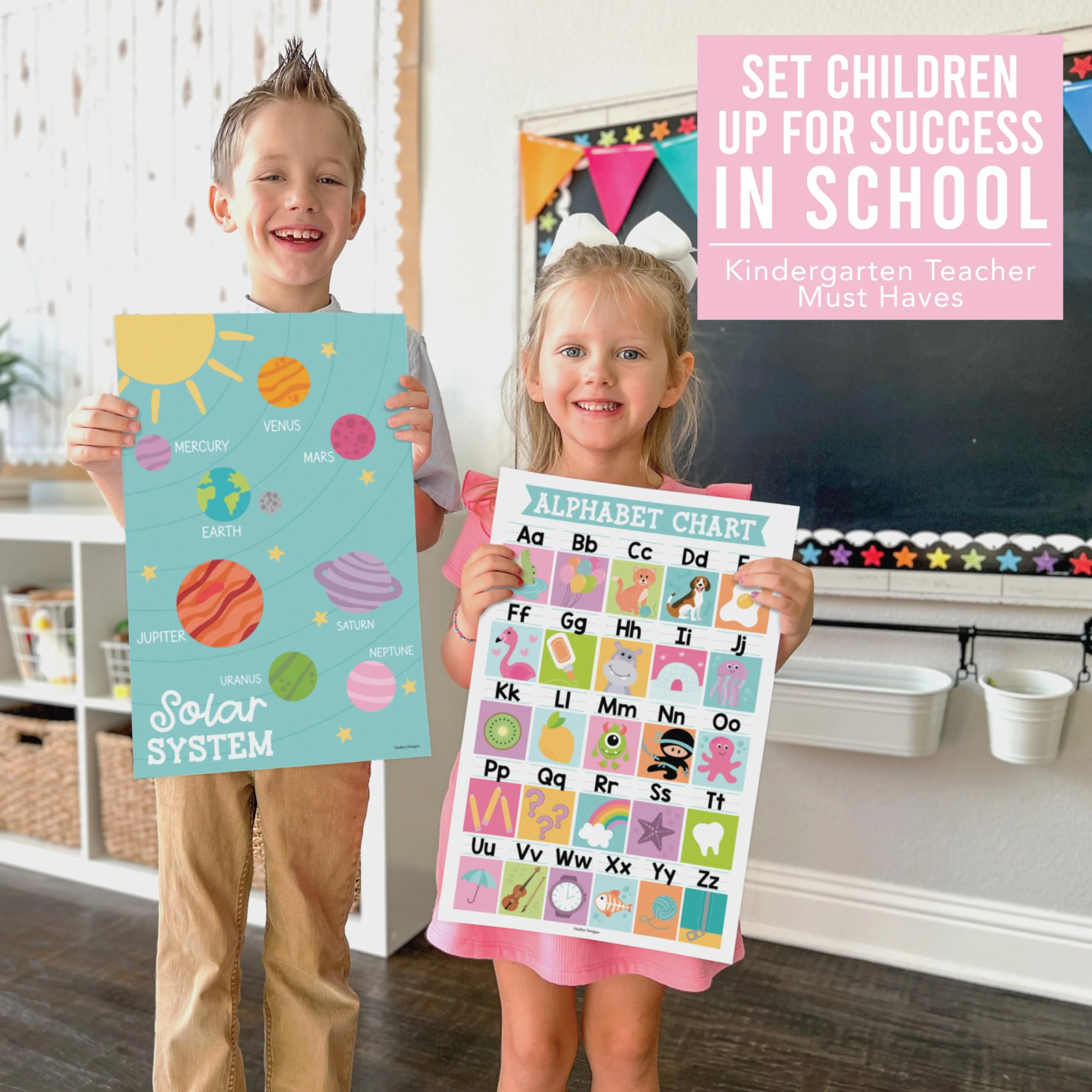 Preschool Head Start Kit, Colorful Pastel 16 Poster Pack - Image 3