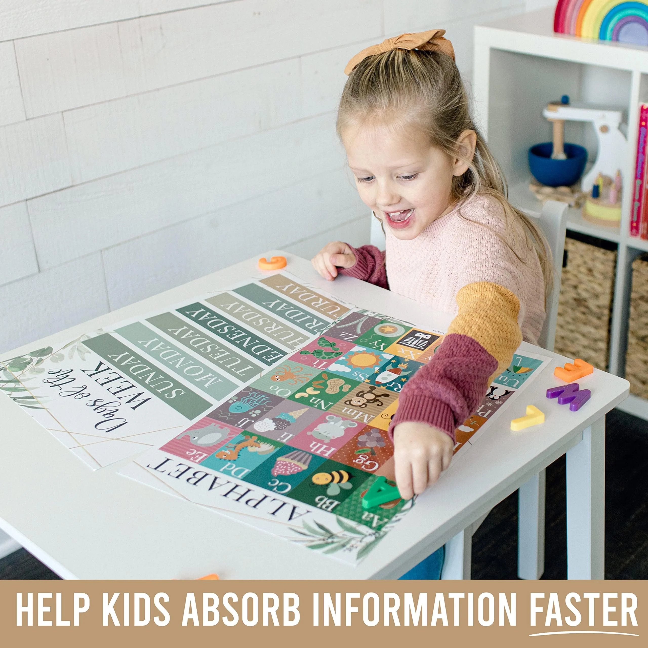 Preschool Head Start Kit, Greenery 16 Poster Pack - Image 6
