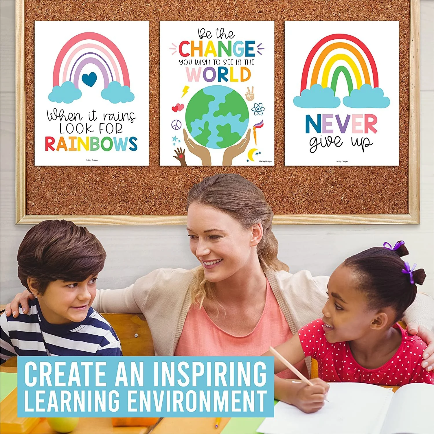 Motivational Classroom Posters, Colorful Pack of 9 - Image 6