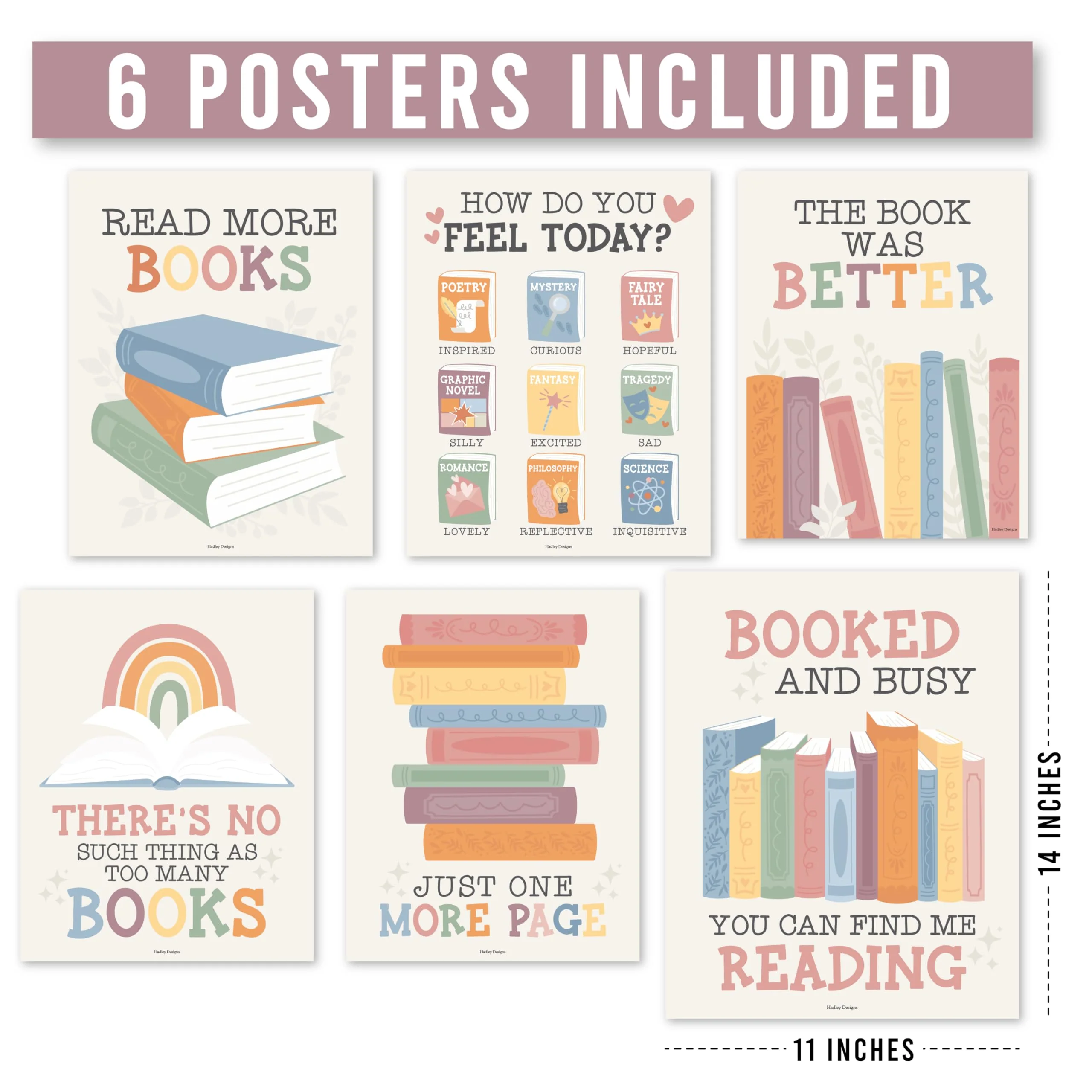 Reading Habit Builder Kit: Boho 6 Poster Pack - Image 4
