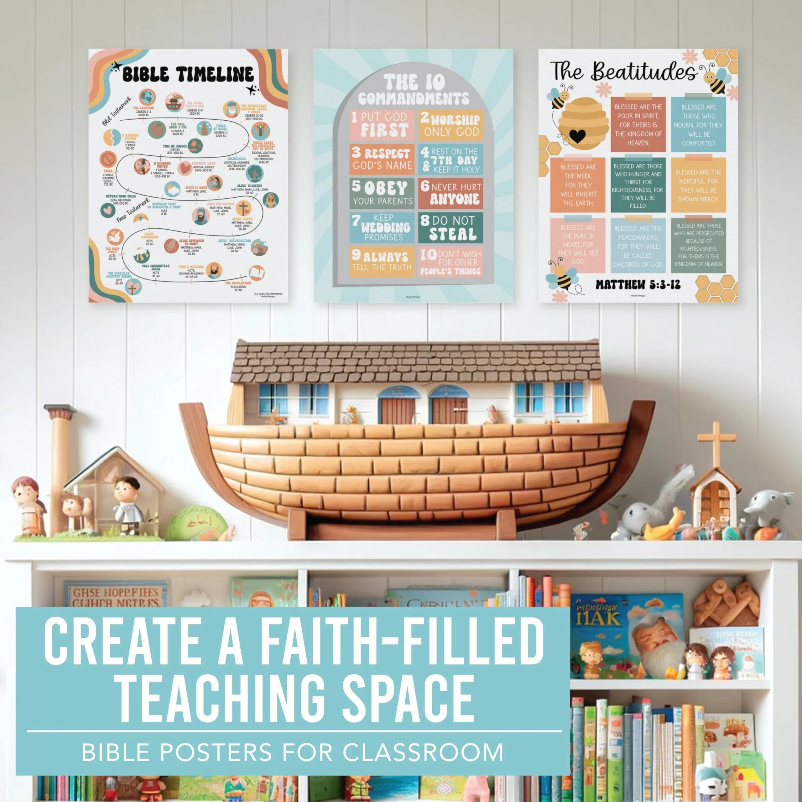 Bible Learning Kit, Retro 9 Poster Pack - Image 9